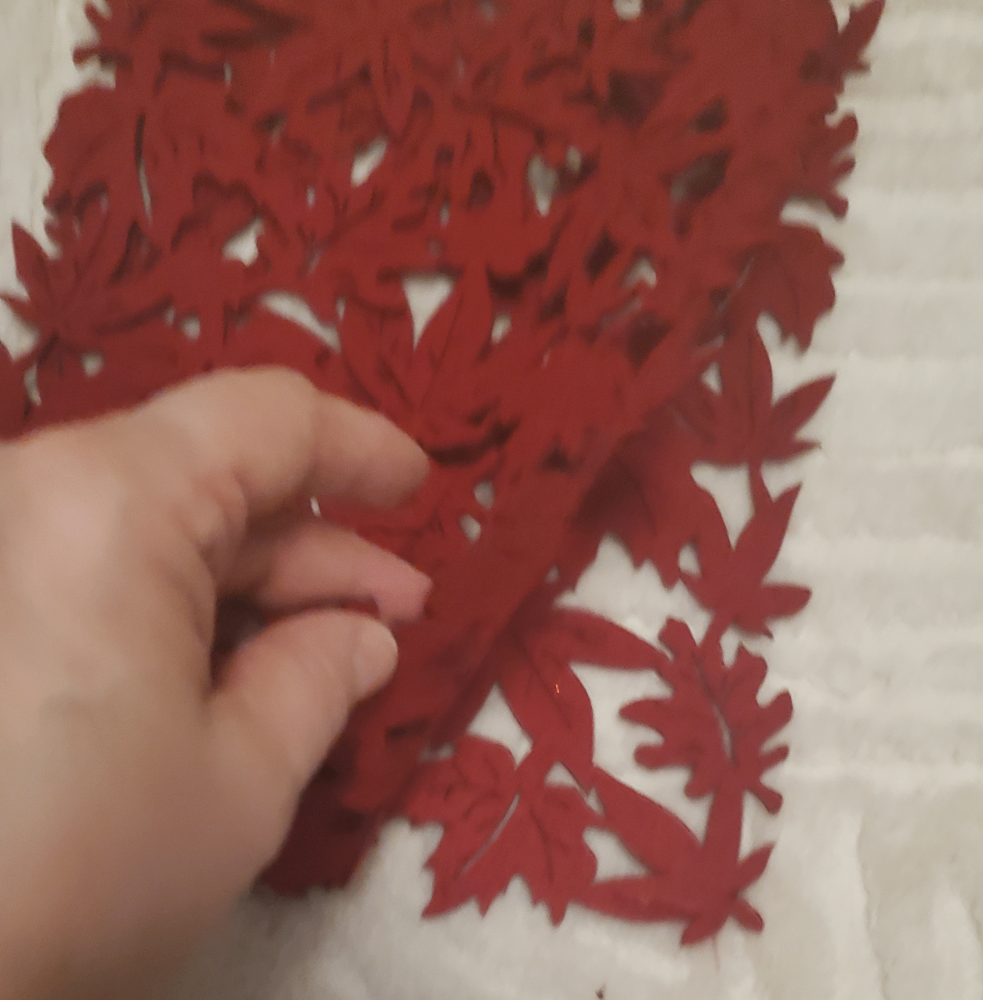 Autumn Maple Leaf Placemats Set - Red & Orange (17"x11") - photo 4