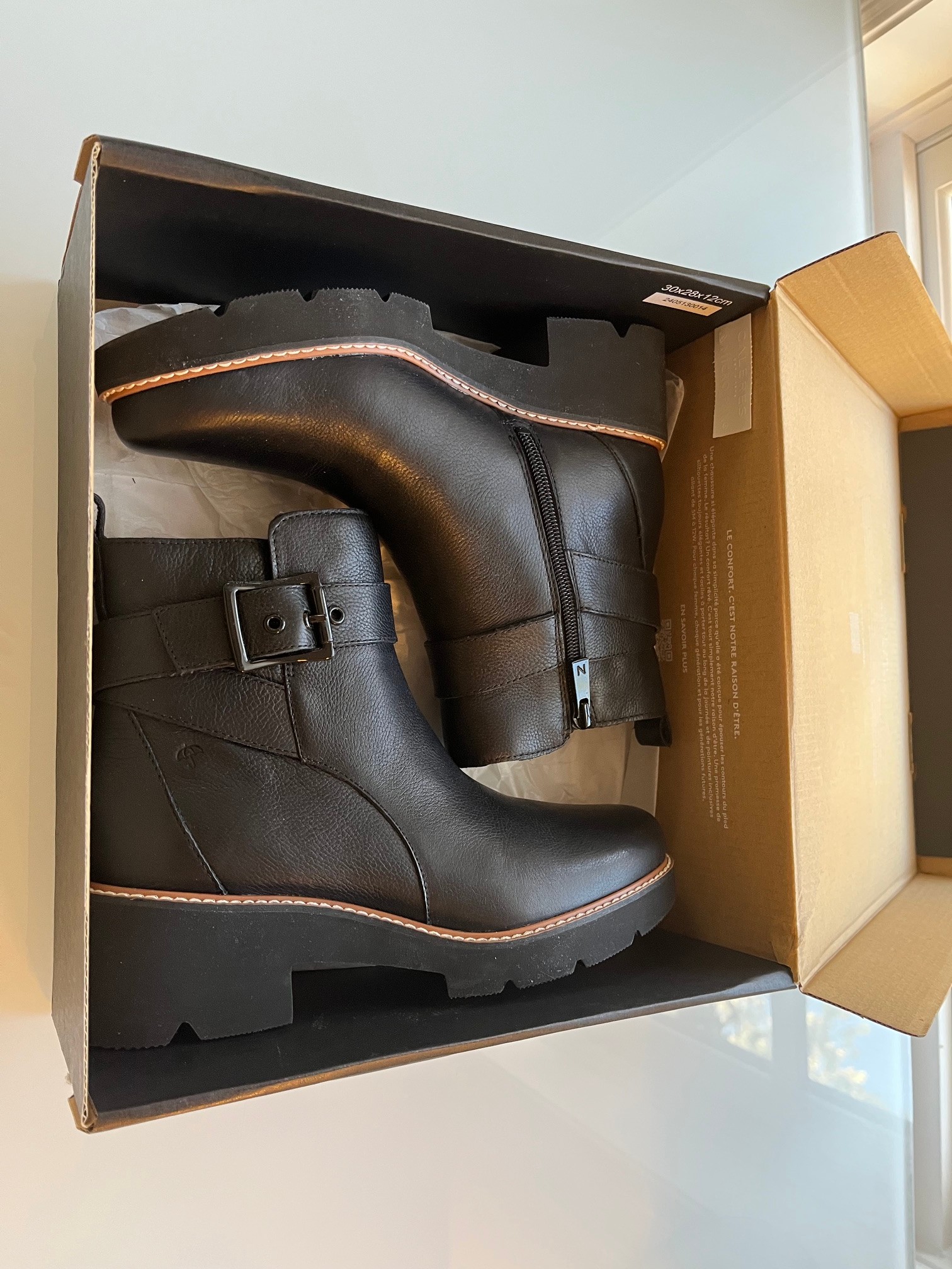Naturalizer Darry Strap Ankle Boots, Black, Size 7½