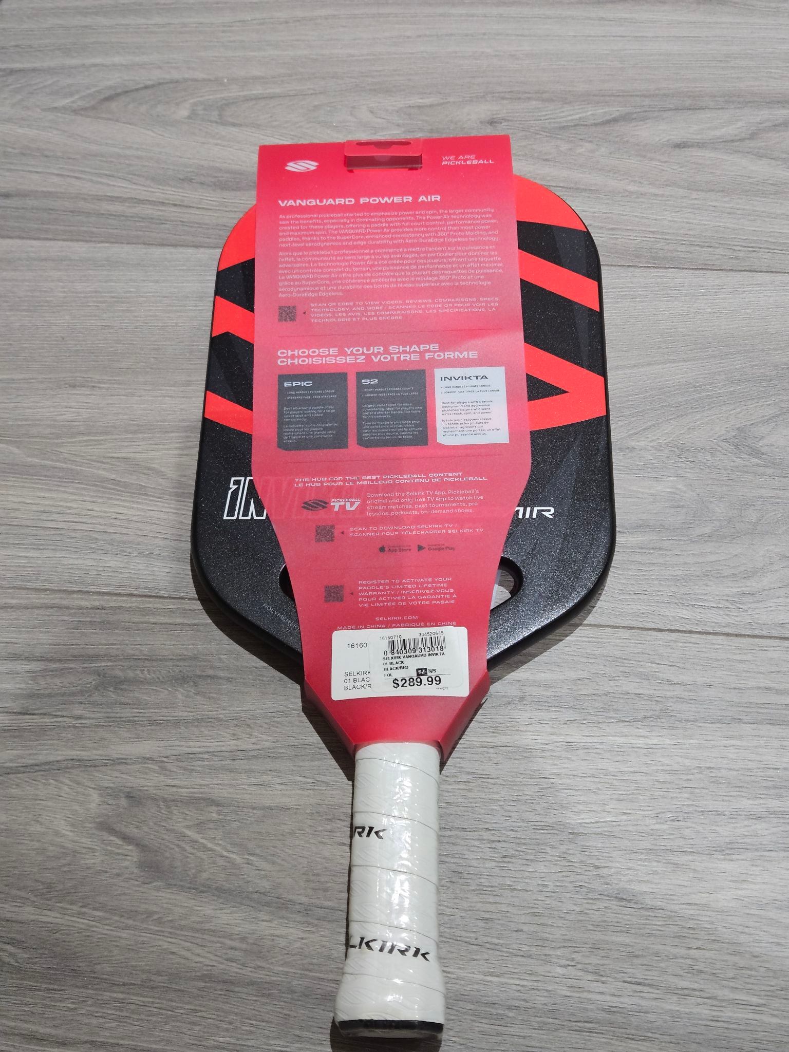 Selkirk Vanguard Power Air Invikta Pickleball Paddle - photo 2