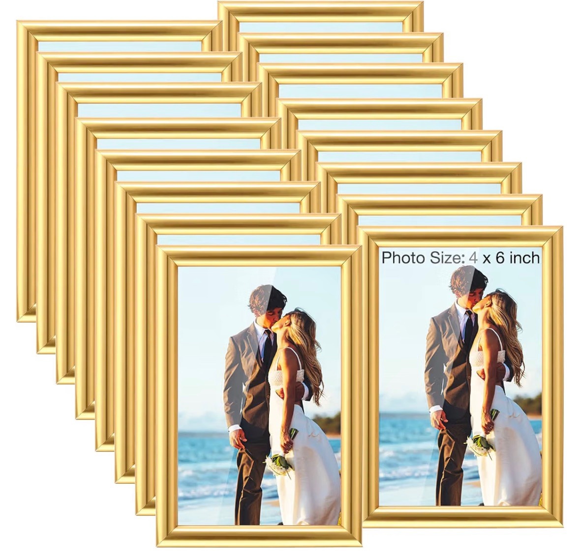 Gold Picture Frames Set of 16, 4x6 - photo 3