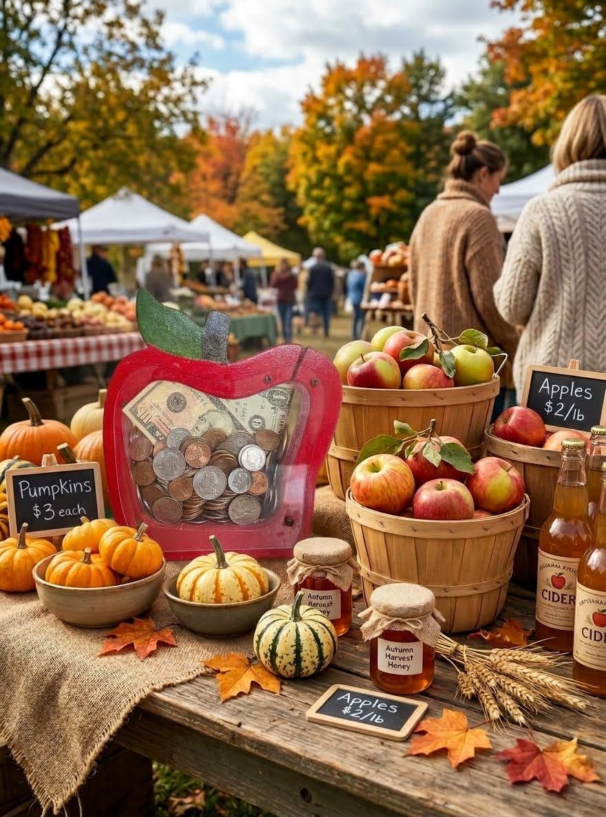 Handmade Apple Bank. Perfect as autumn décor! - photo 2