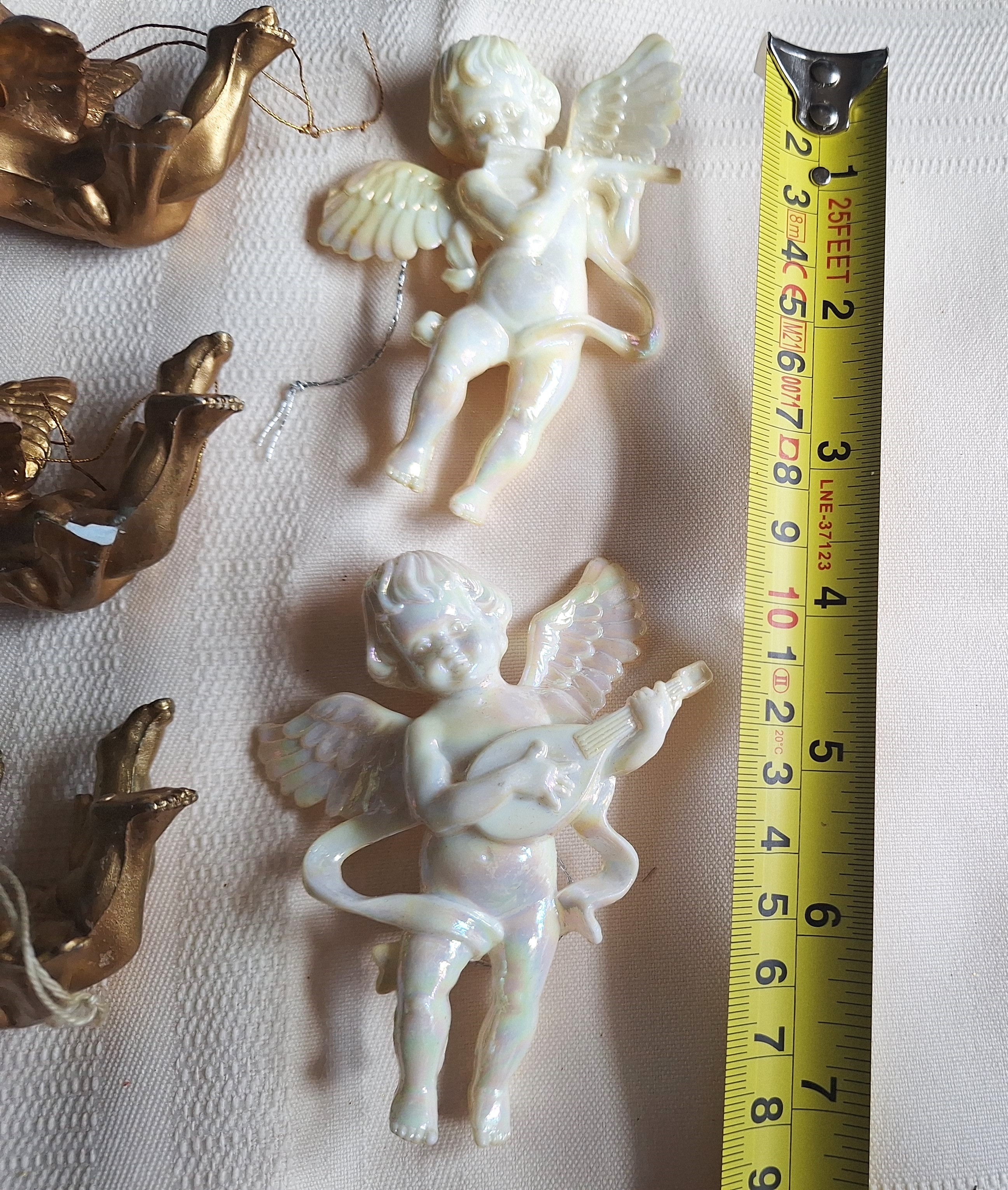 Lot of 7 1970's Musical Angels Xmas Tree Ornaments from Sears - photo 4
