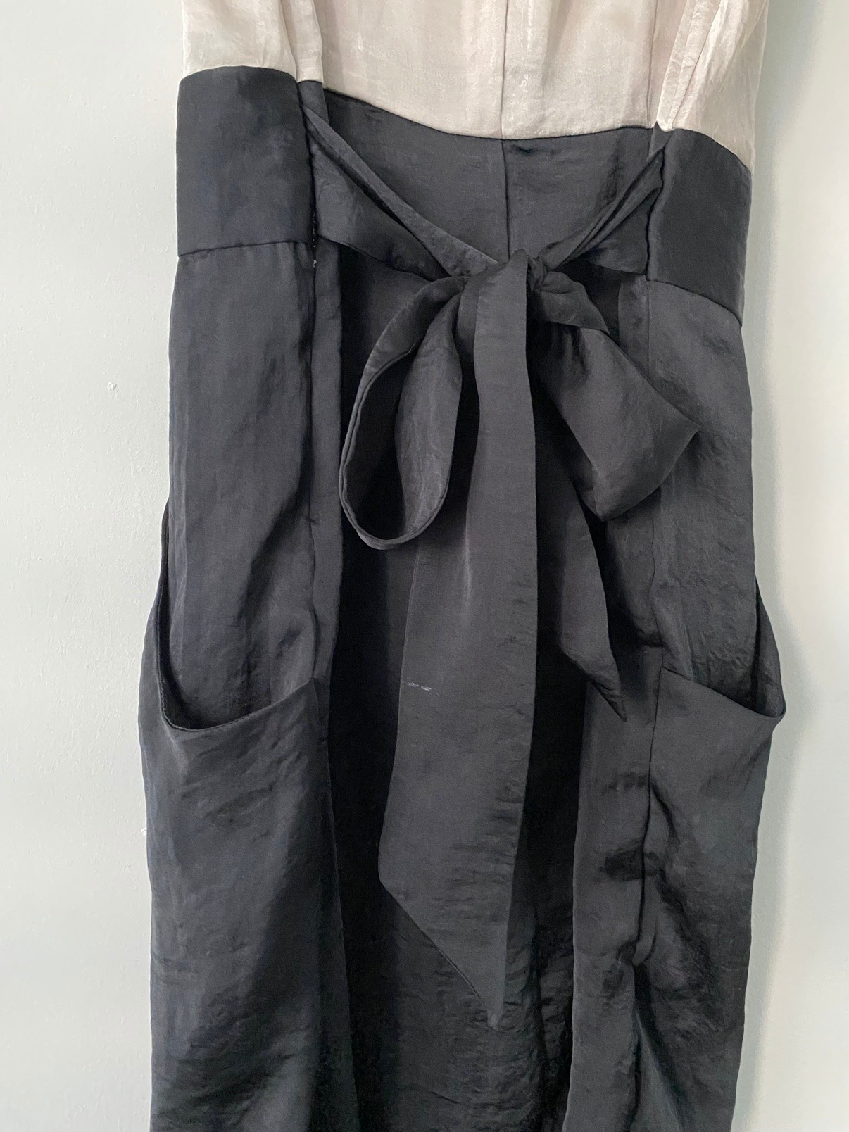 Allen Solly Beige-and-Black Two-Tone Dress, Size M - photo 3
