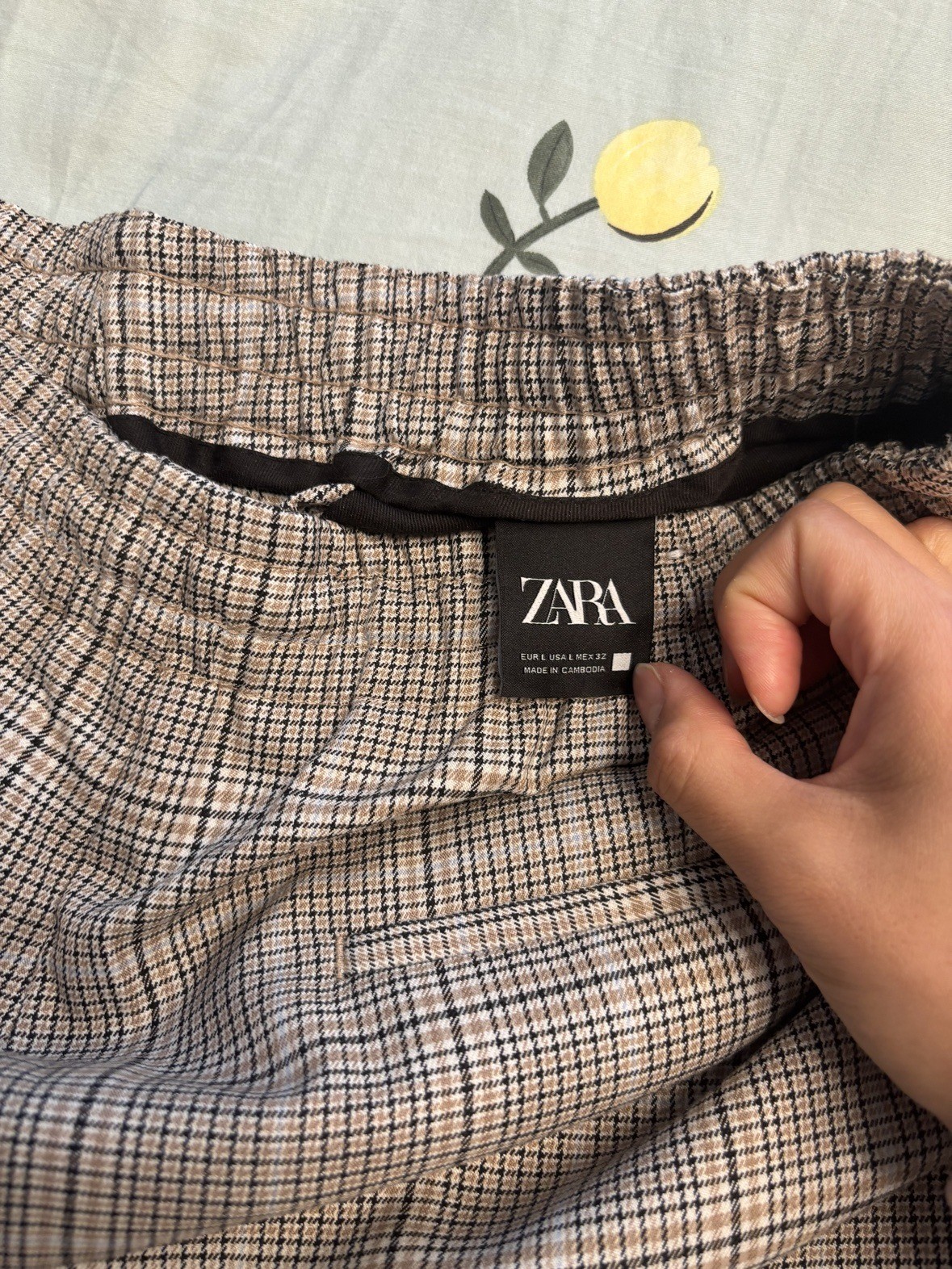 Men's Zara plaid pants — size L, new - photo 2