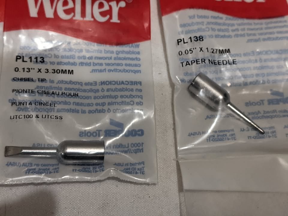 Weller soldering tips, PL113 and PL138, $5 each - photo 3