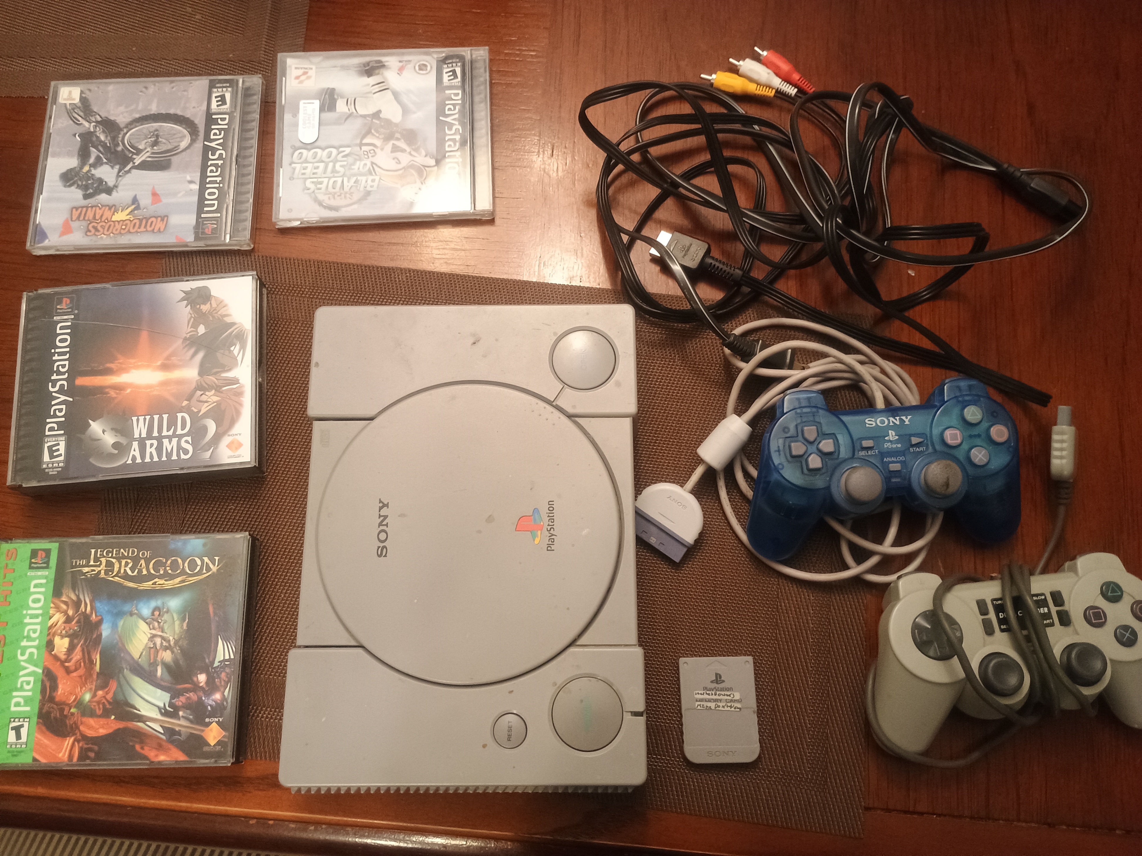 Sony PlayStation 1 Bundle: 2 Controllers, Memory Card & Games - photo 2