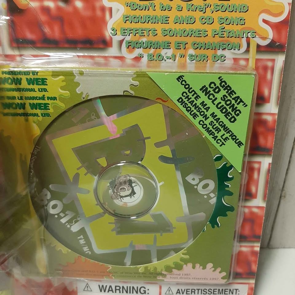 Rare The Spew Crew B.O-1 Action figure and CD by wow wee 1997 - photo 3