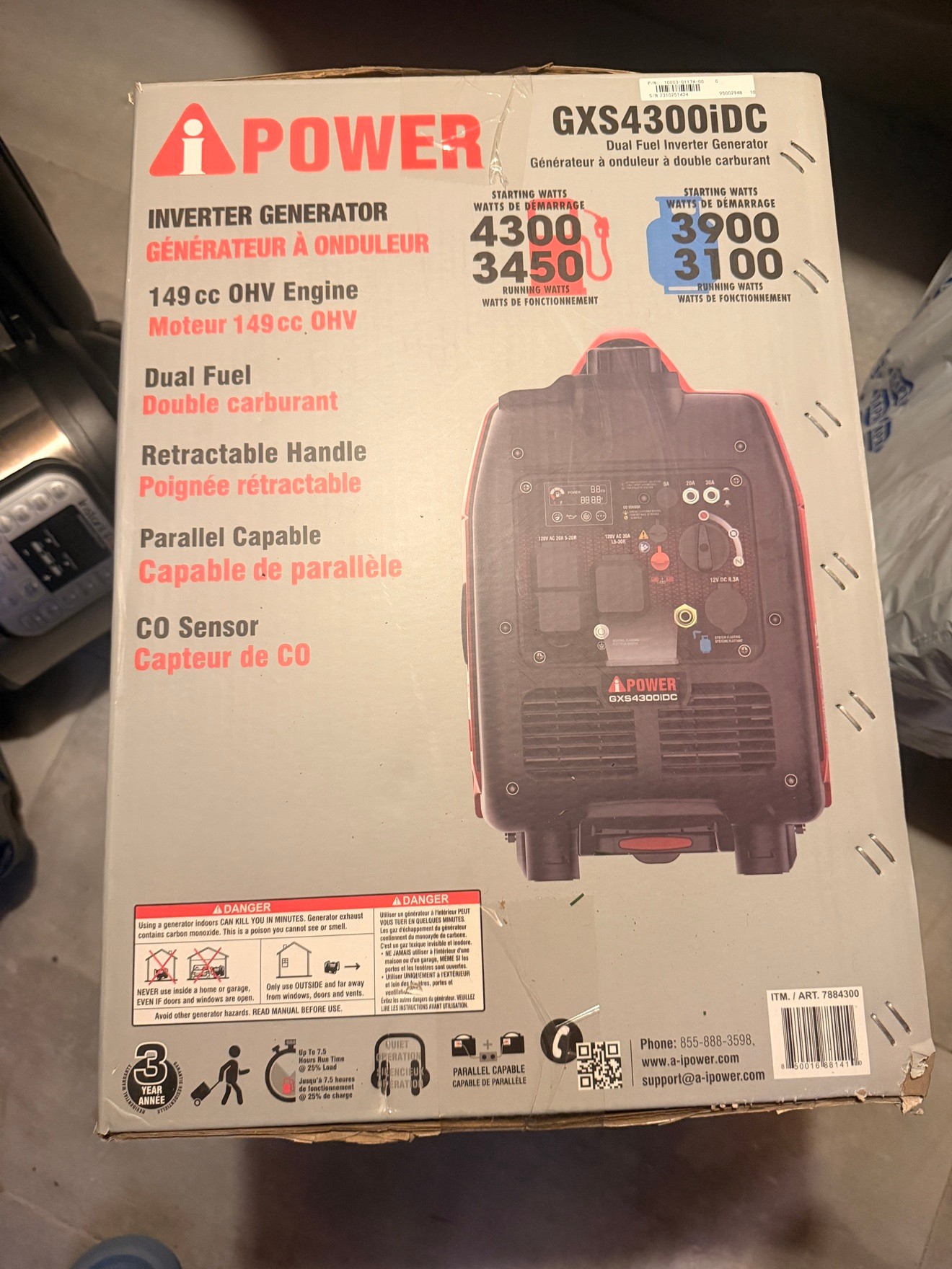 A-iPower GXS4300iDC Dual Fuel Inverter Generator - Brand New - photo 2