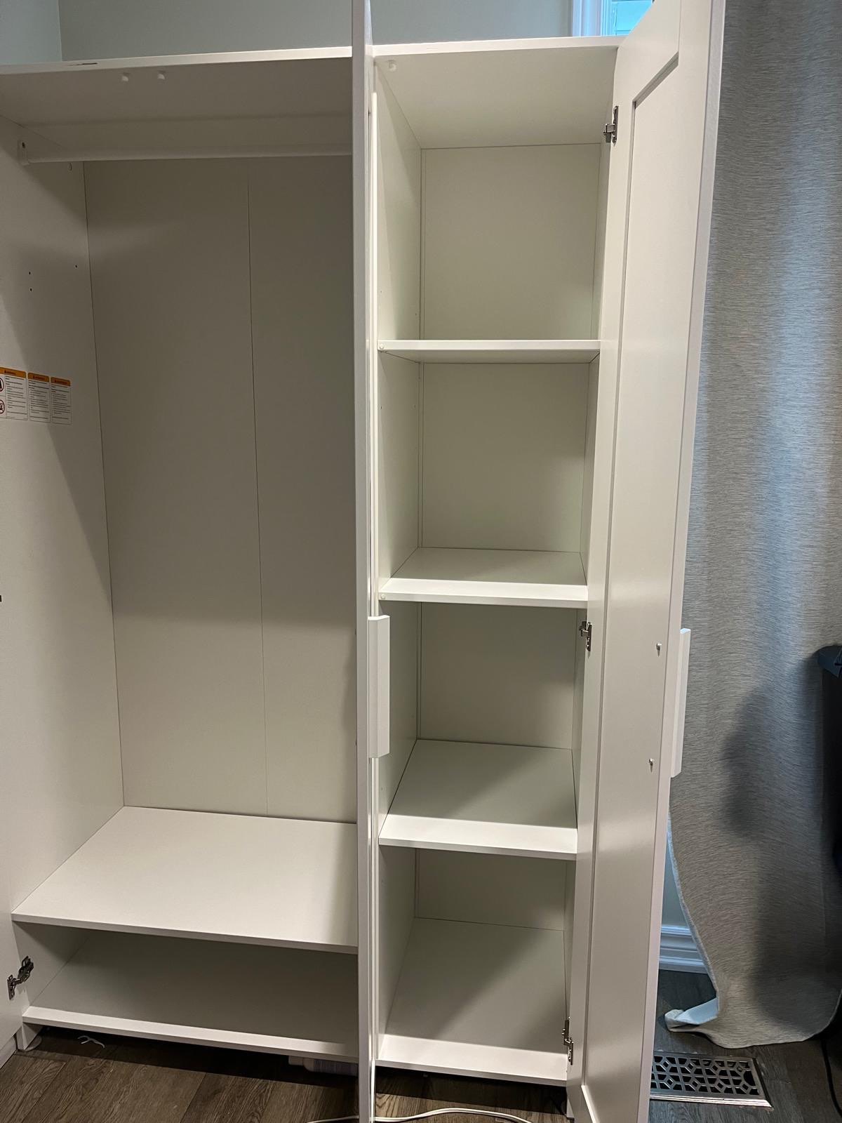 IKEA BRIMNES 3-Door Wardrobe with Mirror – Like New! - photo 4