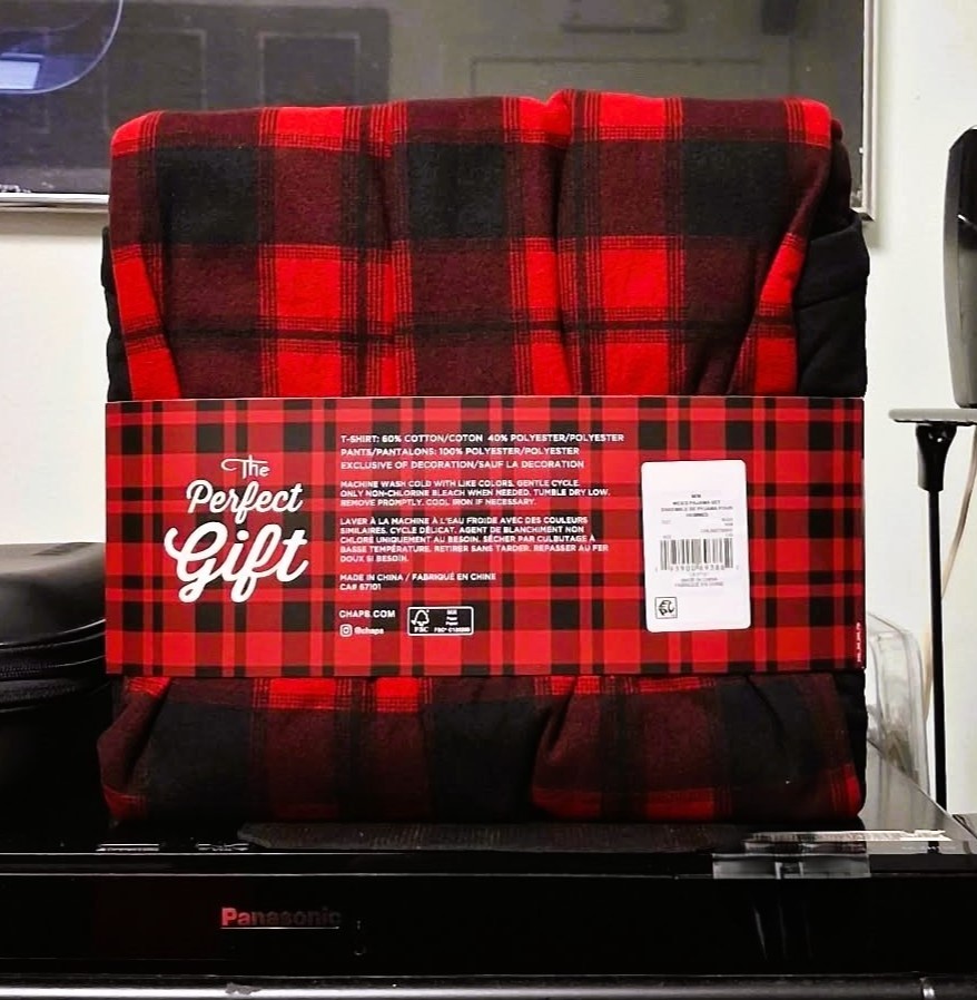 Gift for Him Chaps Men's 2-pc Sleep Set Black L/S Top Med. NWT - photo 2