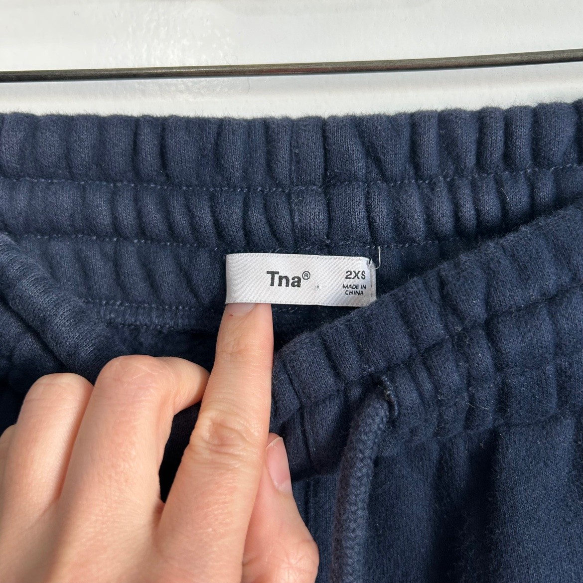 Tna (Aritzia) Navy Fleece Sweatpants – Size 2XS, Used Like New - photo 4