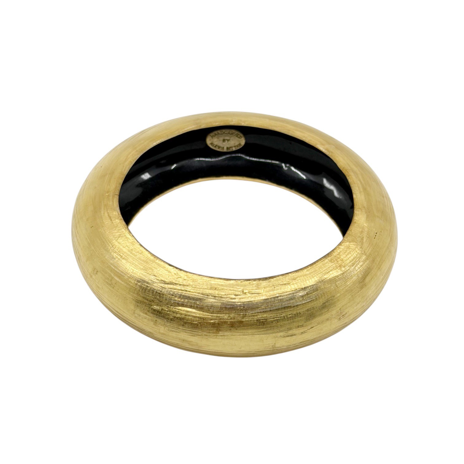 vintage Alexis Bittar gold lucite bangle bracelet - GM1087 - photo 2