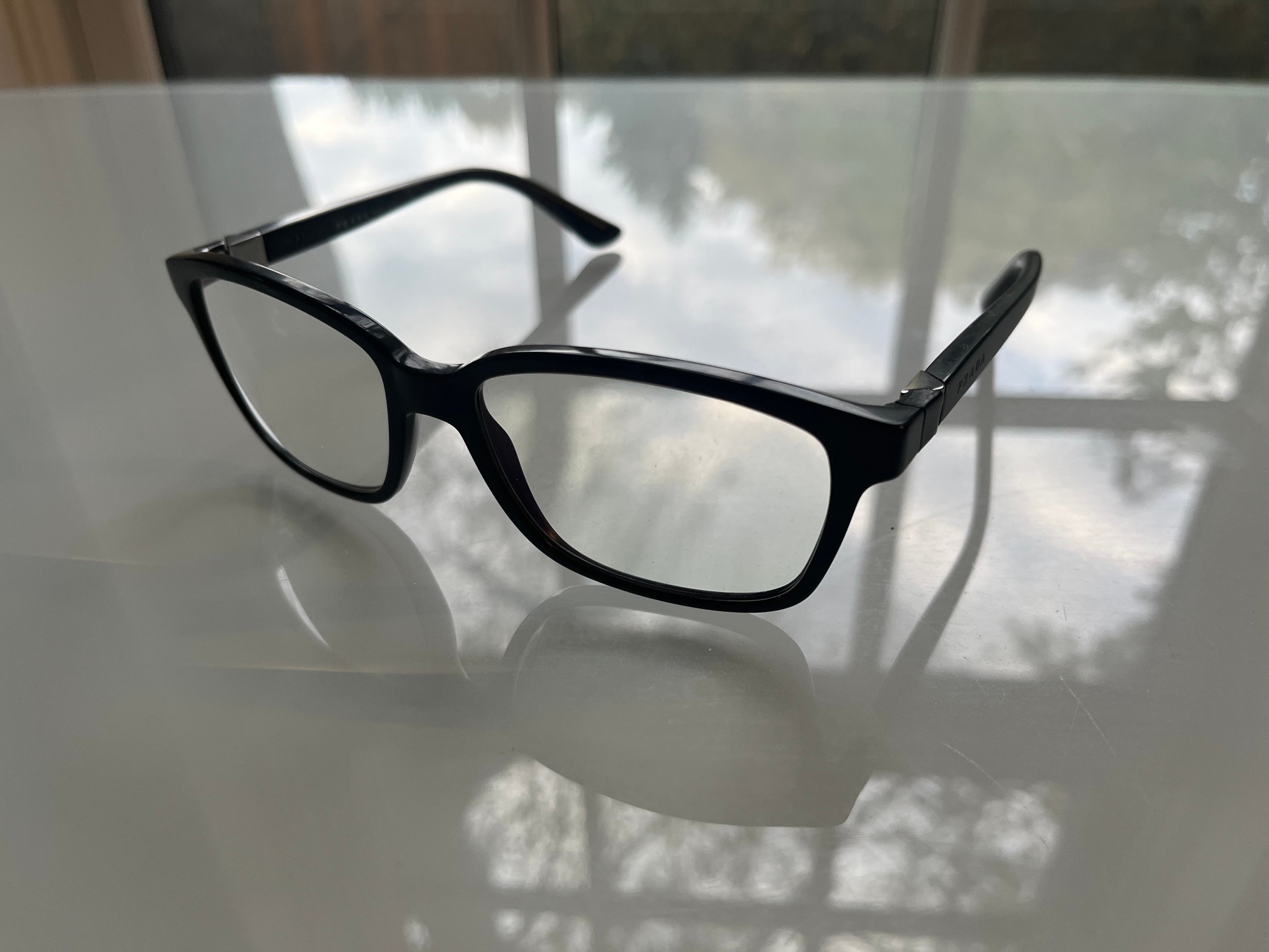 Authentic Prada VPR 01O Optical Frames, Black