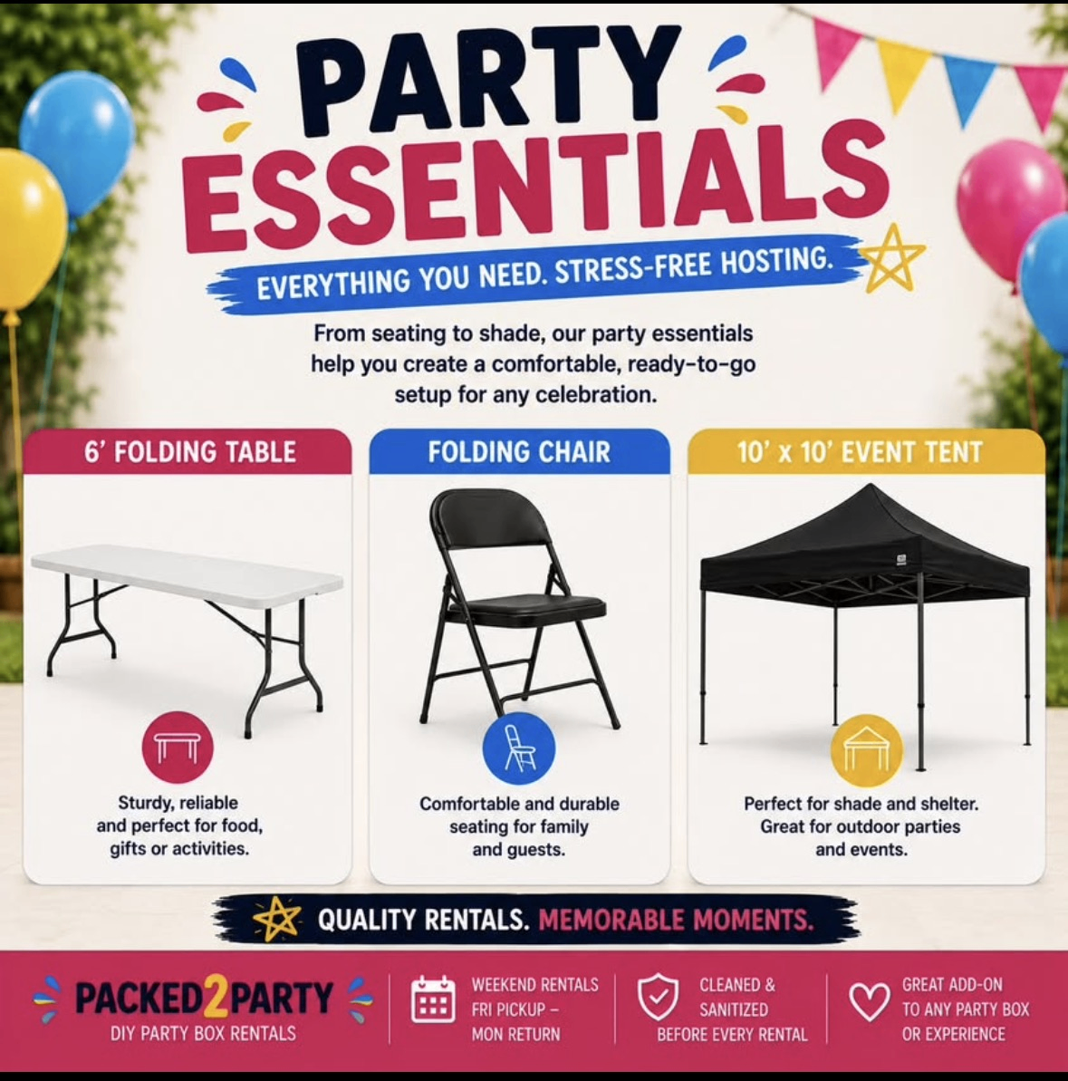 Party Essentials Rentals - Tables, Chairs, and Event Equipment