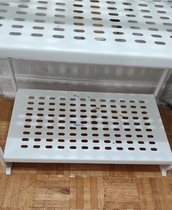 IKEA MULIG 3-Tier White Metal Shelving Unit - photo 5