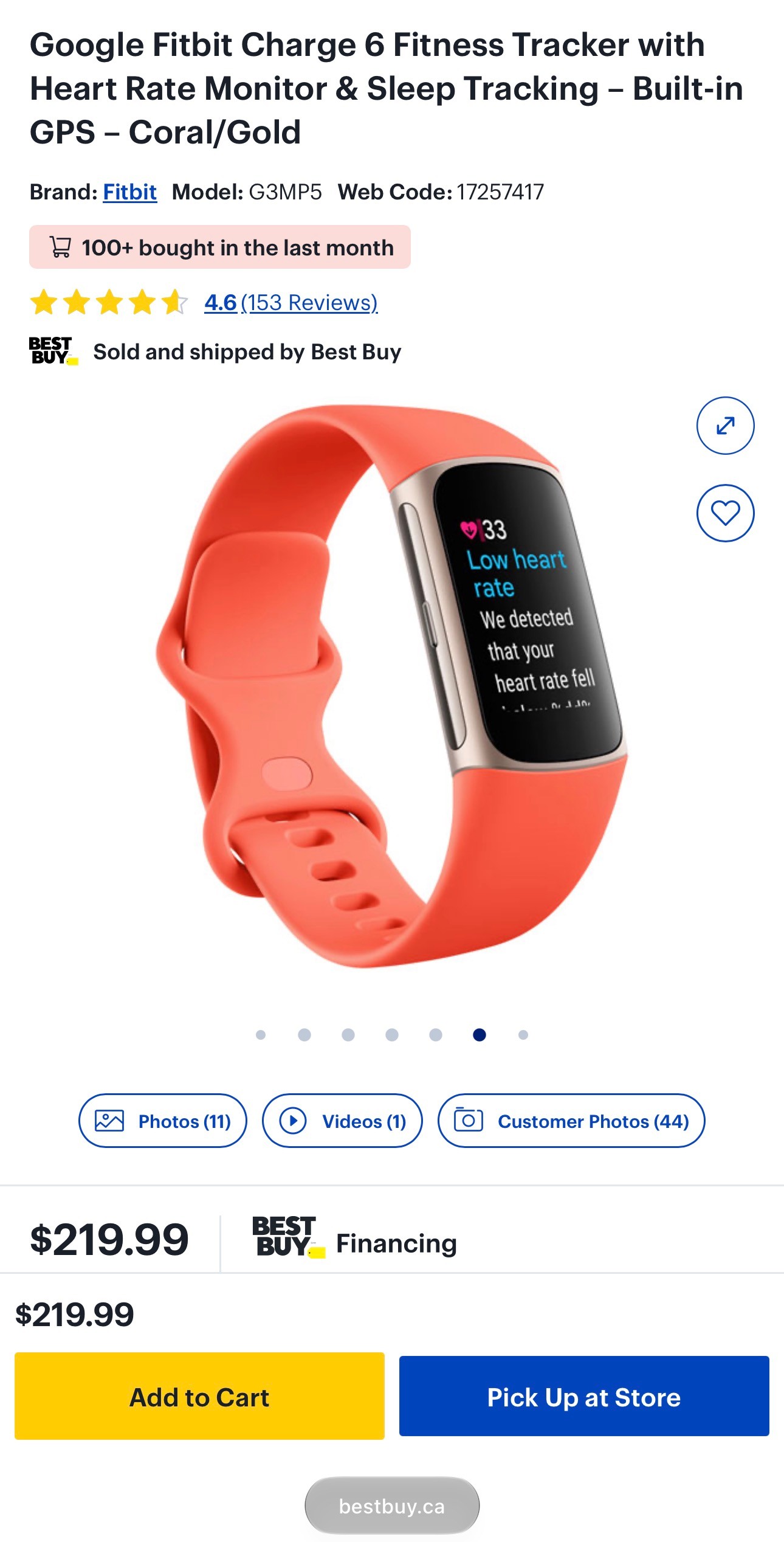 Google Fitbit 6 Fitness Tracker Heart & Sleep Track Built-in GPS - photo 4