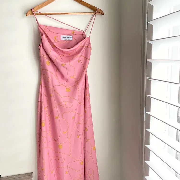 Finders Keepers Pink Chain Slip Midi Dress – New, S - photo 5