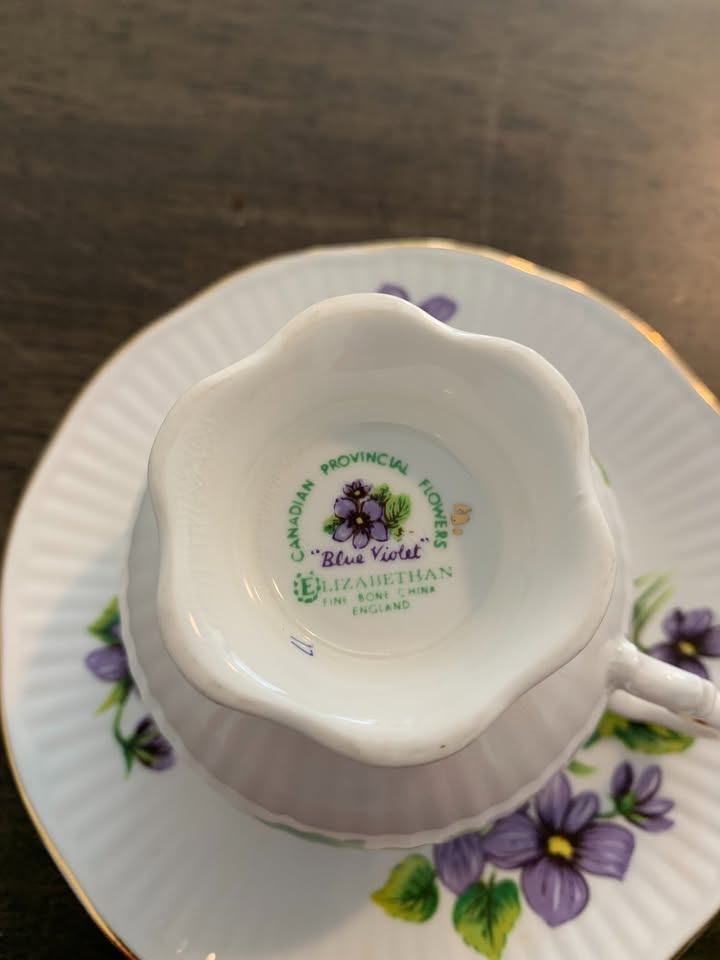 Elizabethan Blue Violet Teacup and Saucer - photo 2