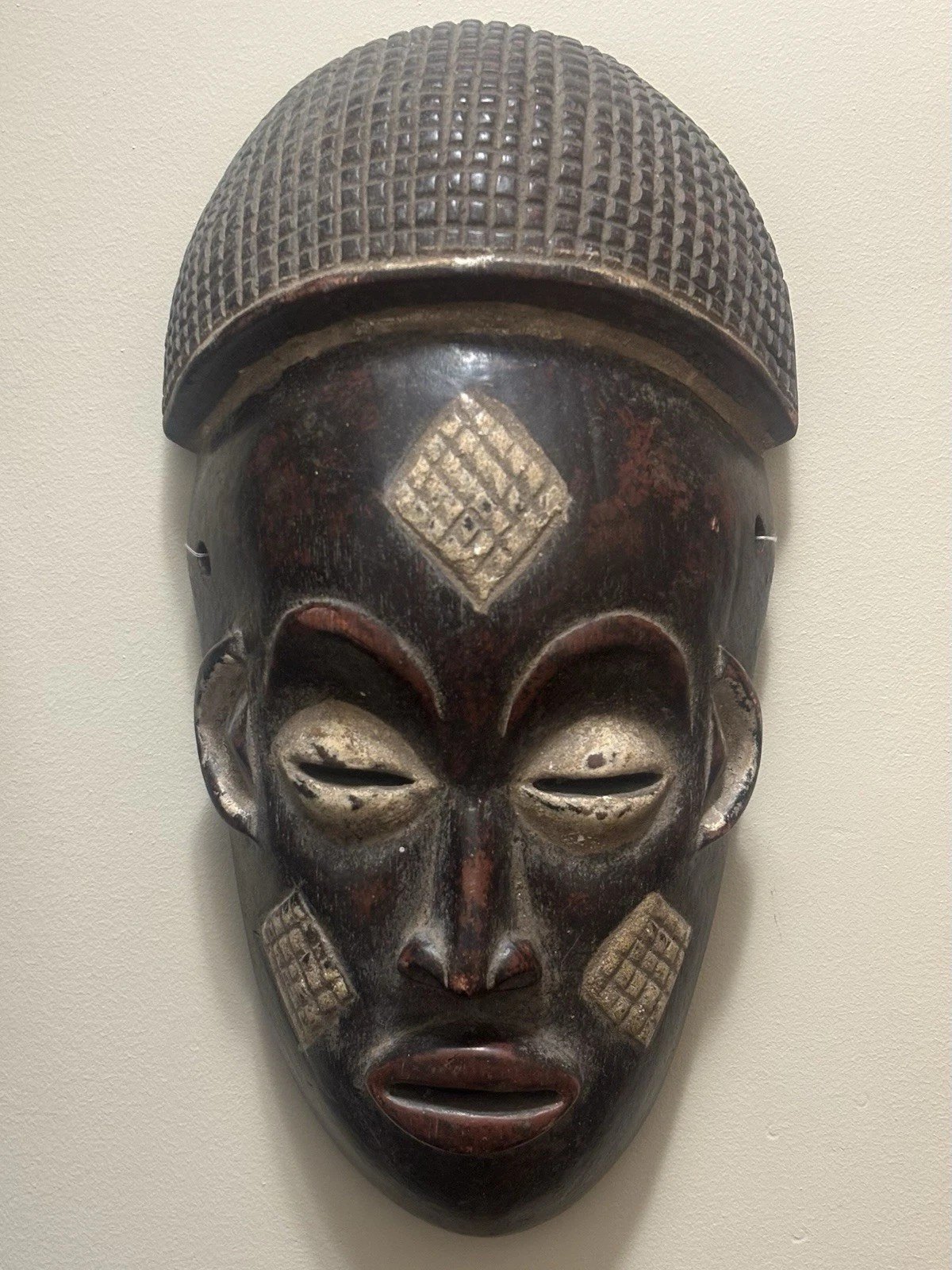 Carved Wood African-Style Mask Wall Decor