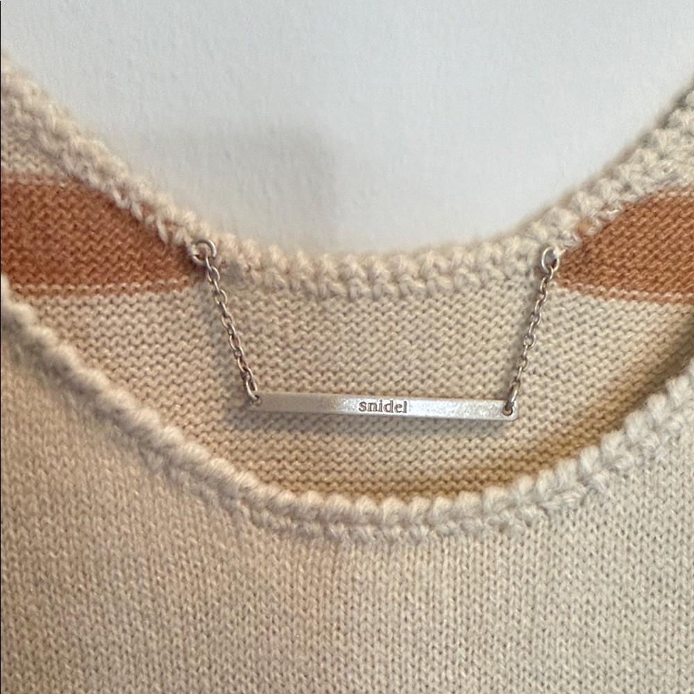 BNWT Wool Blend Knit Striped Maxi Dress in Brown and Cream - photo 2