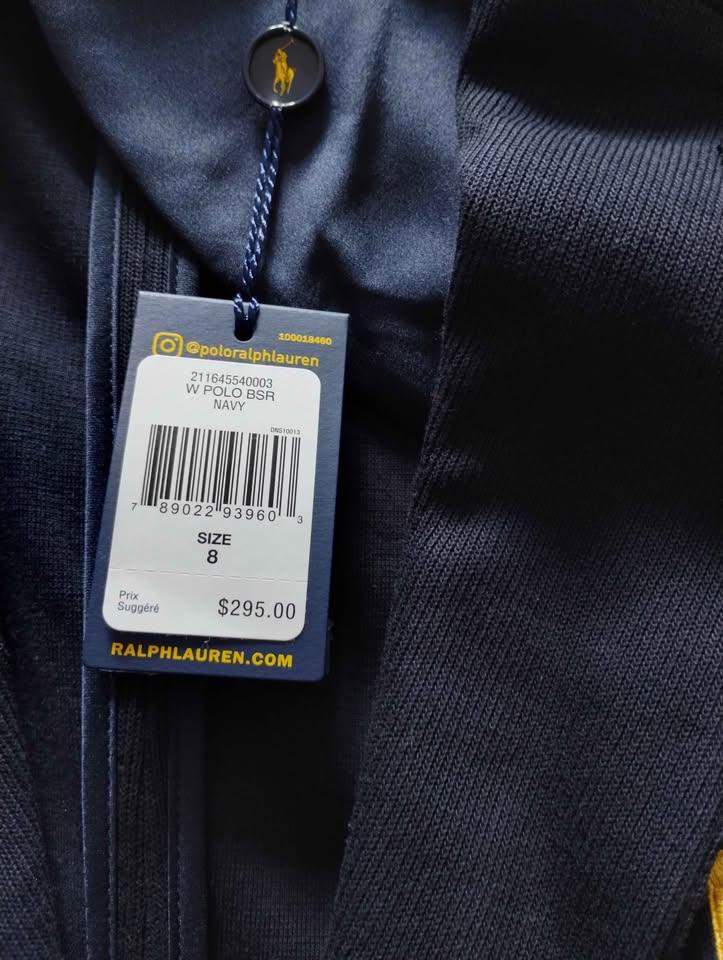 New Polo Ralph Lauren Navy Blazer Size 8