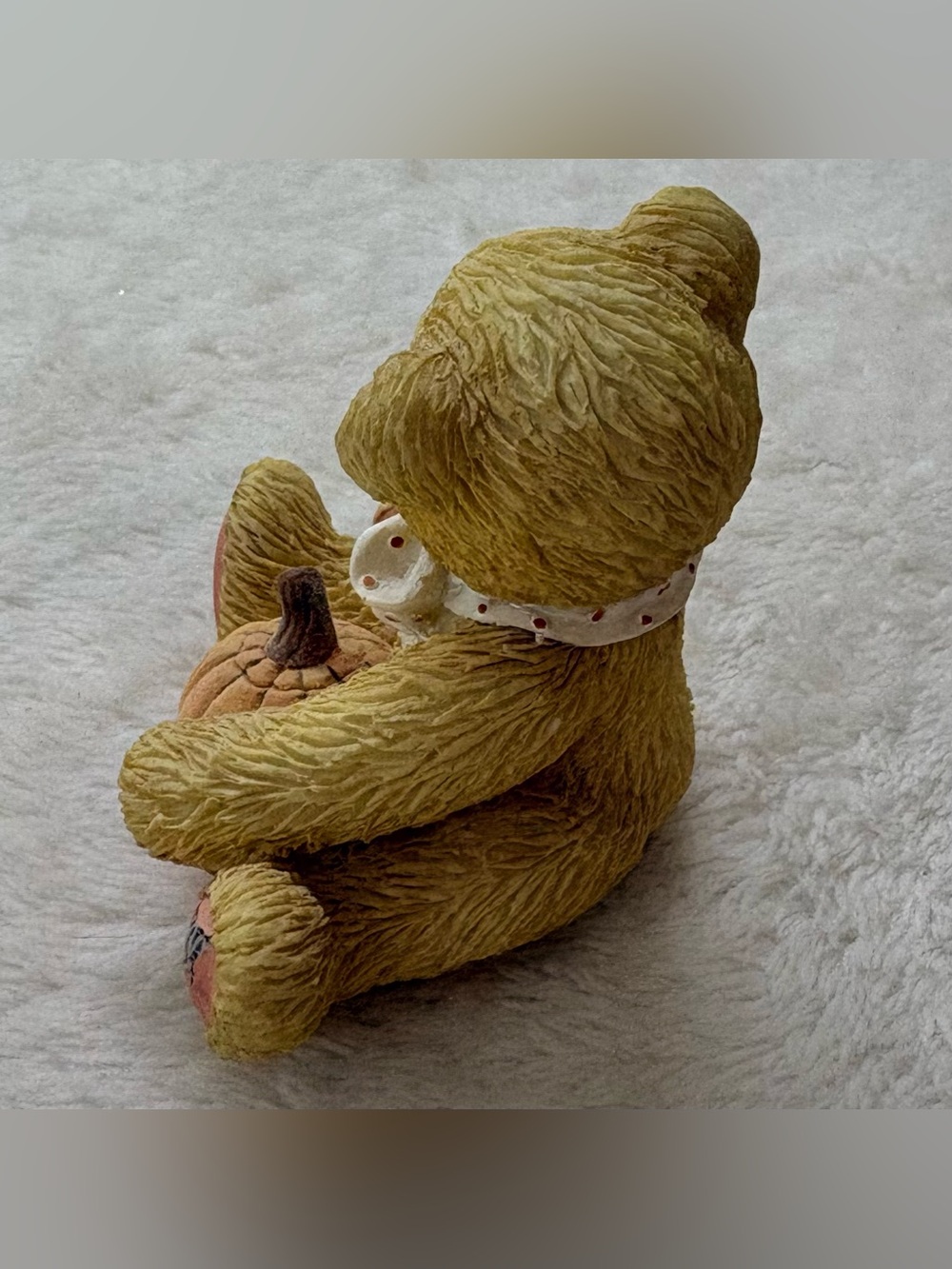 Vintage 93 Cherished Teddies Oscar October Pumpkin Bear Figurine - photo 4