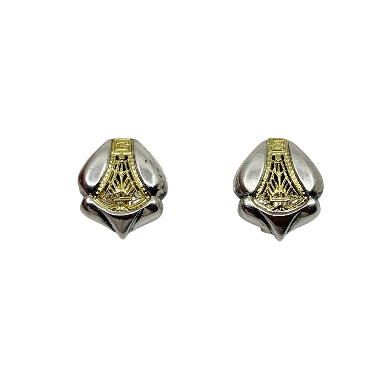 William Schraft 18k gold sterling silver earrings - photo 2