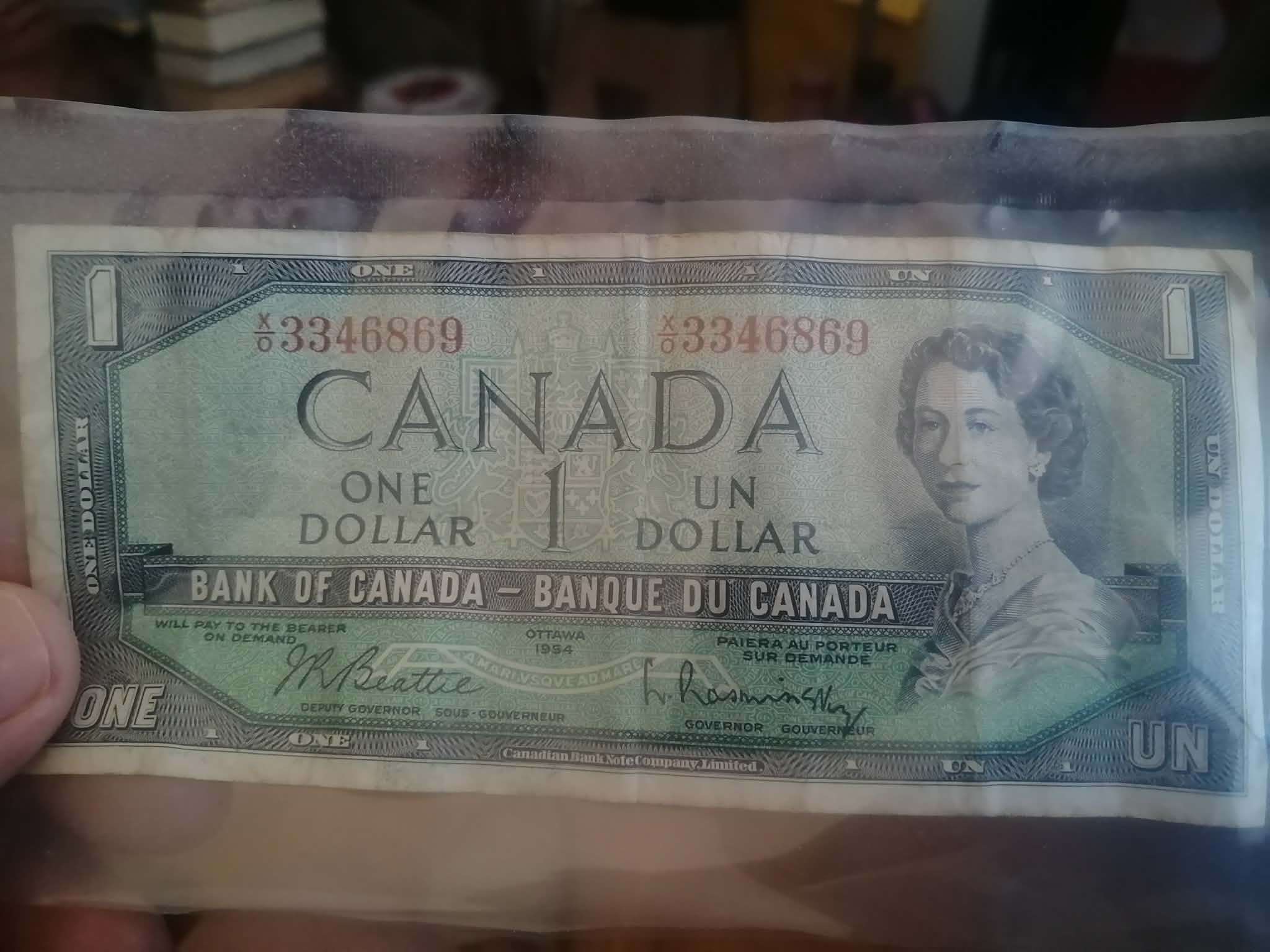 Antique 1954 Queen Elizabeth II Canada ONE