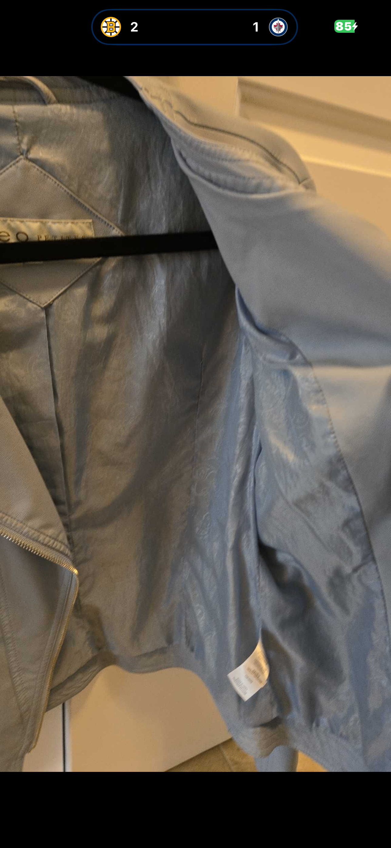 Cleo Petite Faux Leather Jacket-Size Medium - photo 5