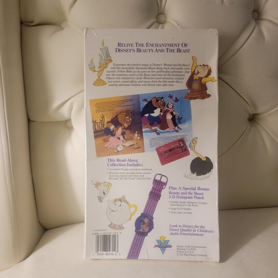 Disney Beauty & the Beast Read-Along w/ Hologram Watch, Sealed - photo 5