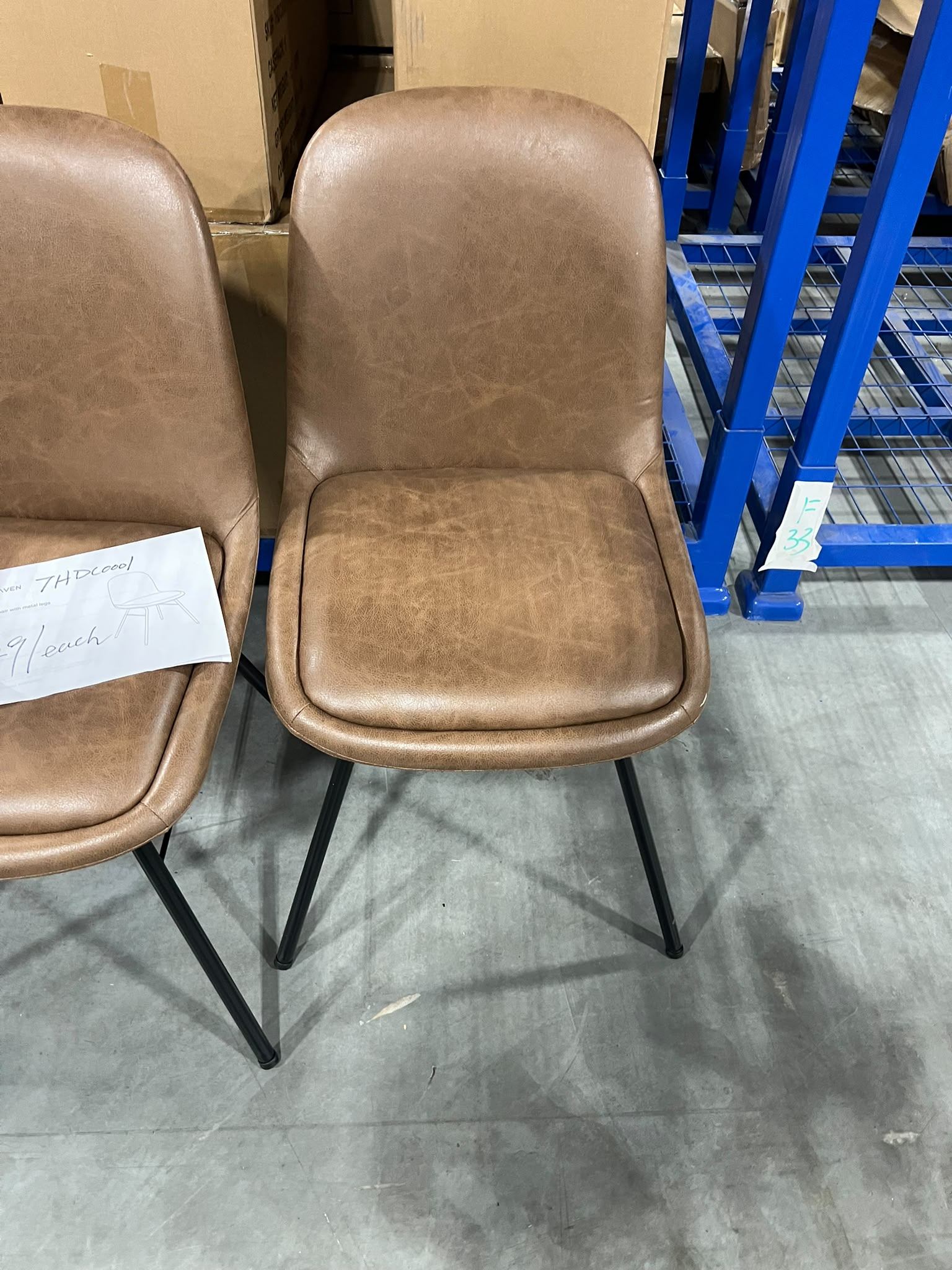 Brand new brown leather dining chair — $49 each! - photo 2