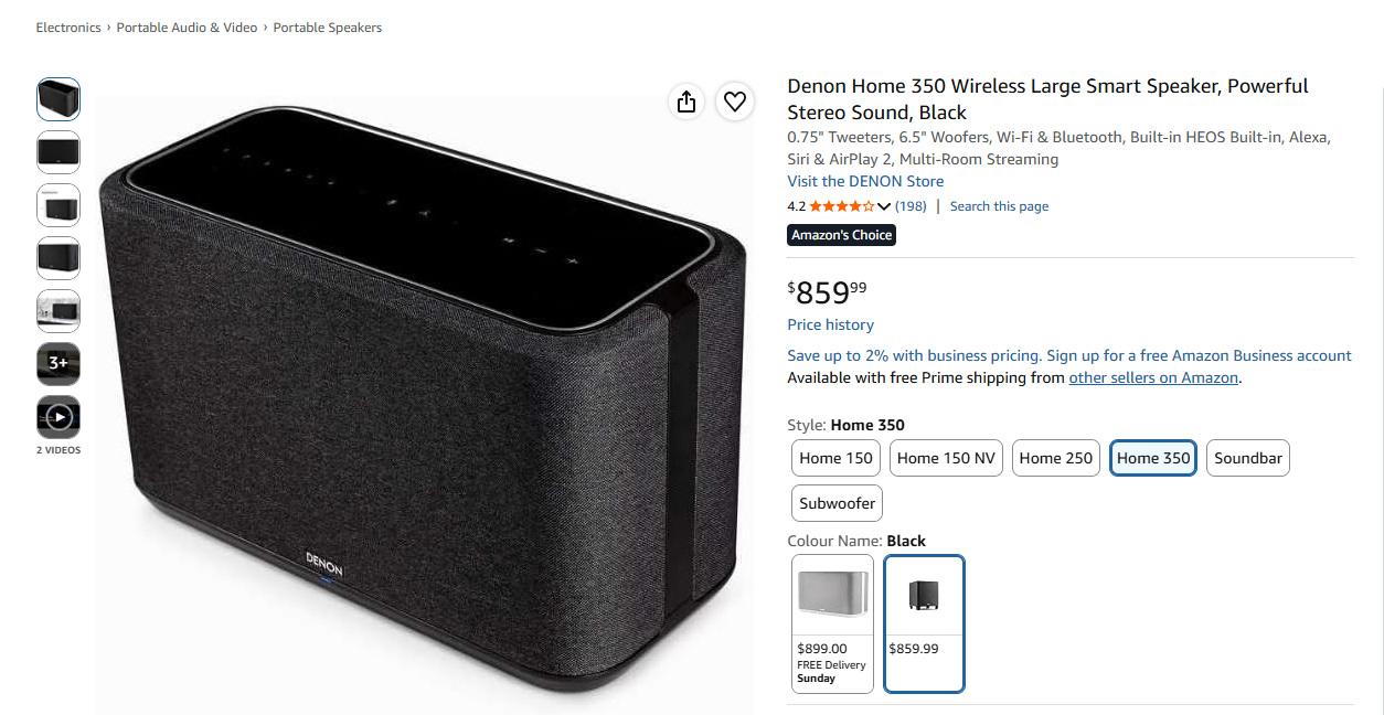 Denon Home 350 Wireless Speaker - photo 2