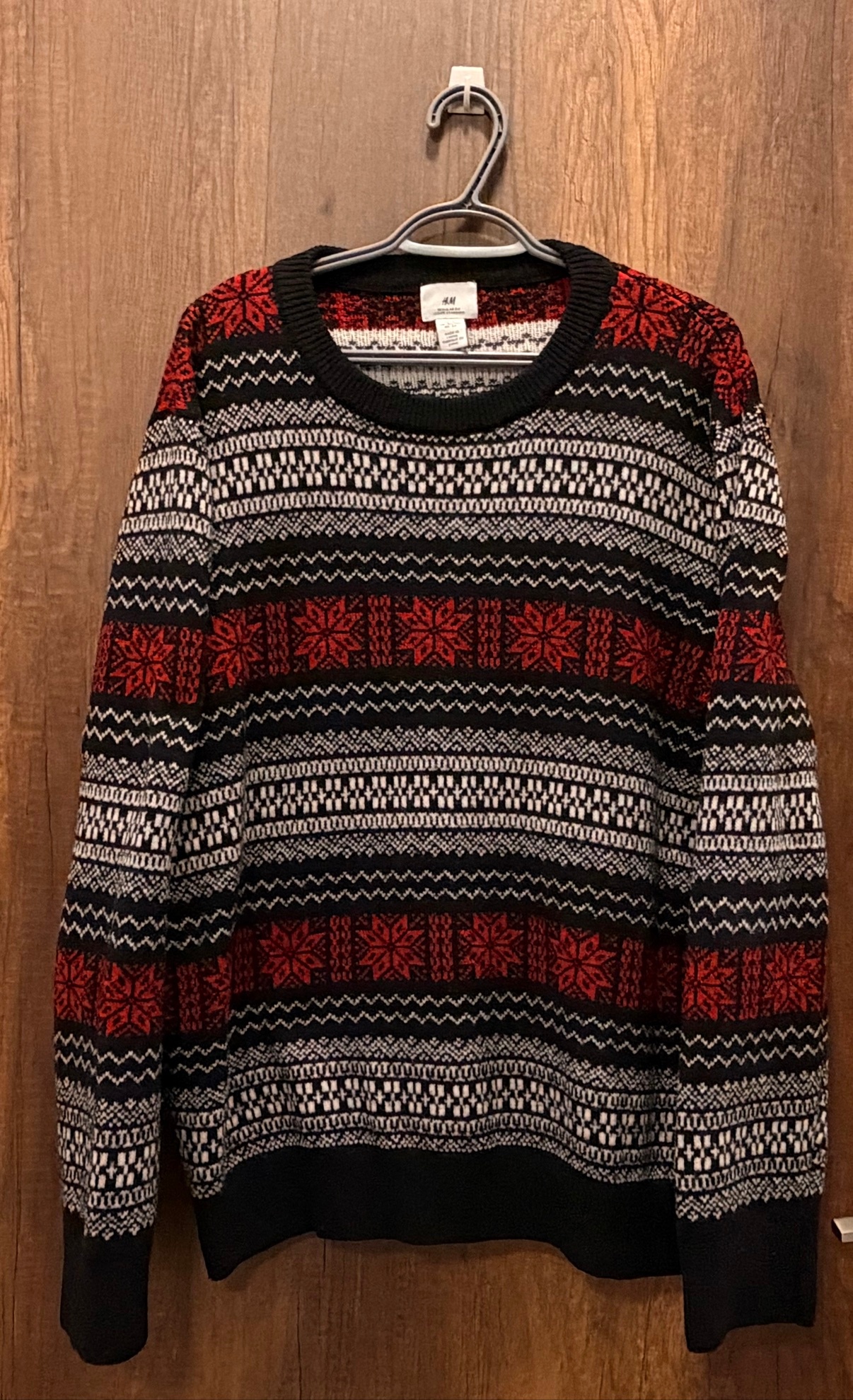 H&M Fair Isle Nordic Sweater, Size XL