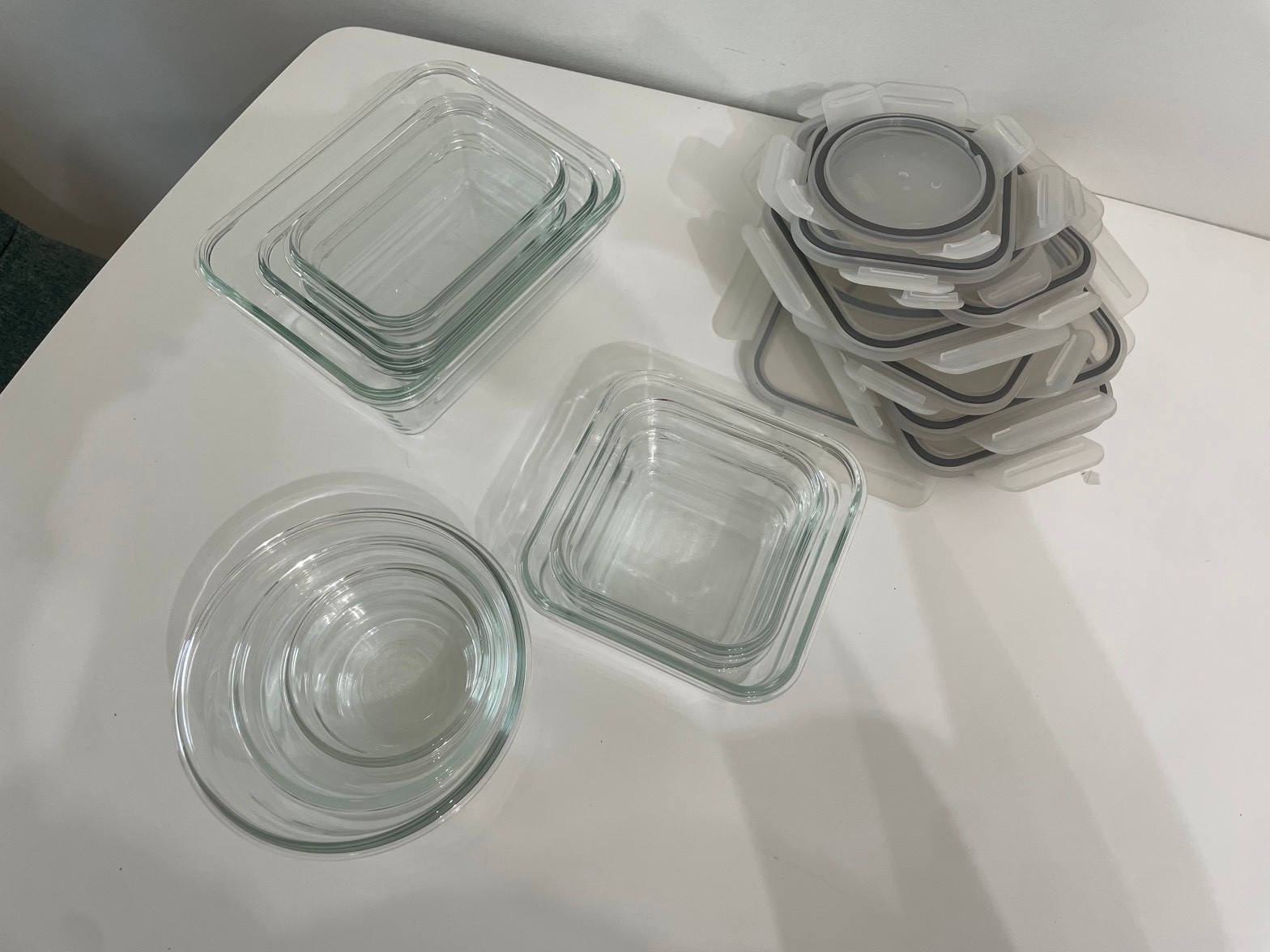 Glass food containers, set of 10 with lids - photo 2