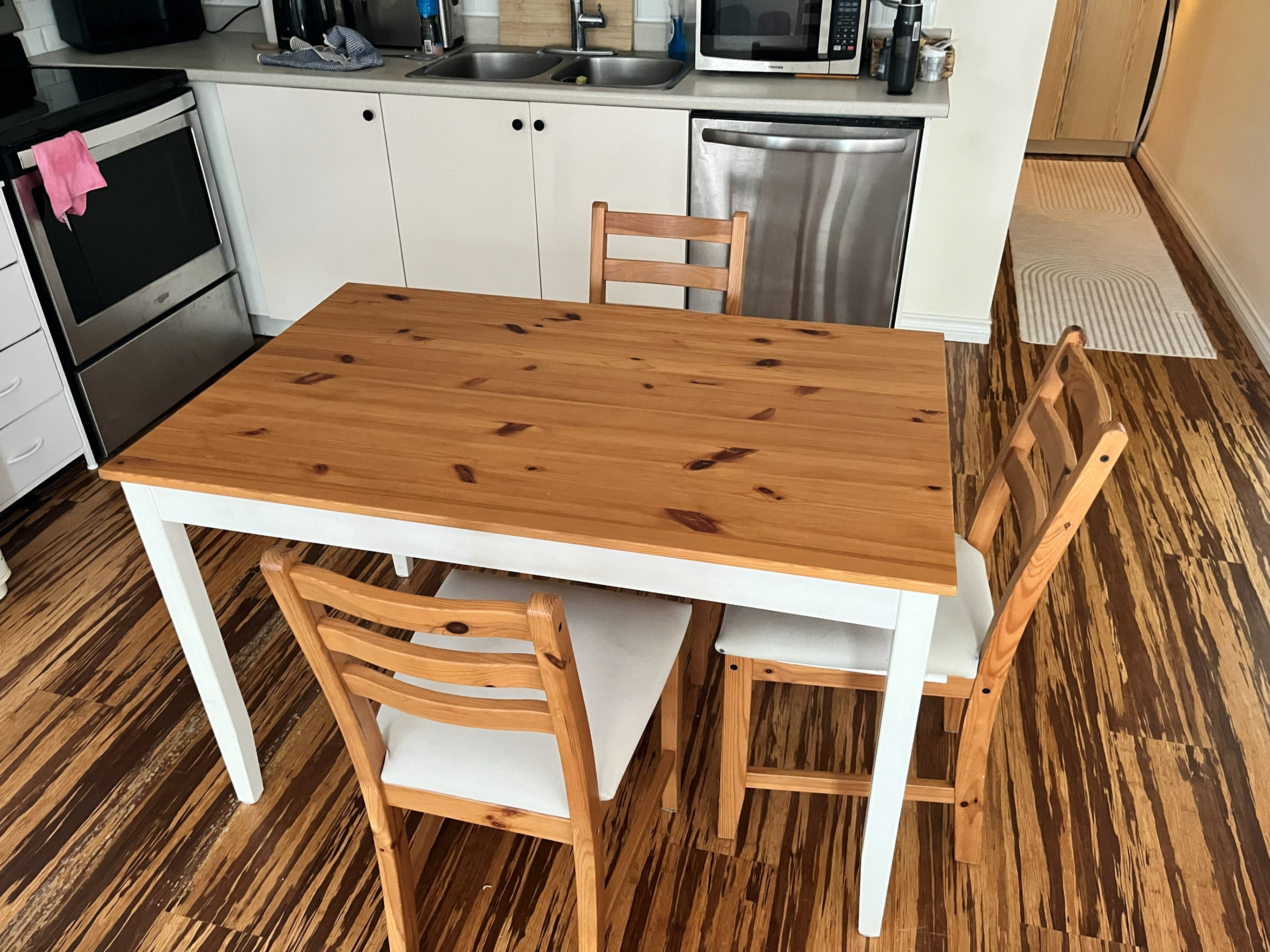 IKEA Dining Table with 3 Chairs