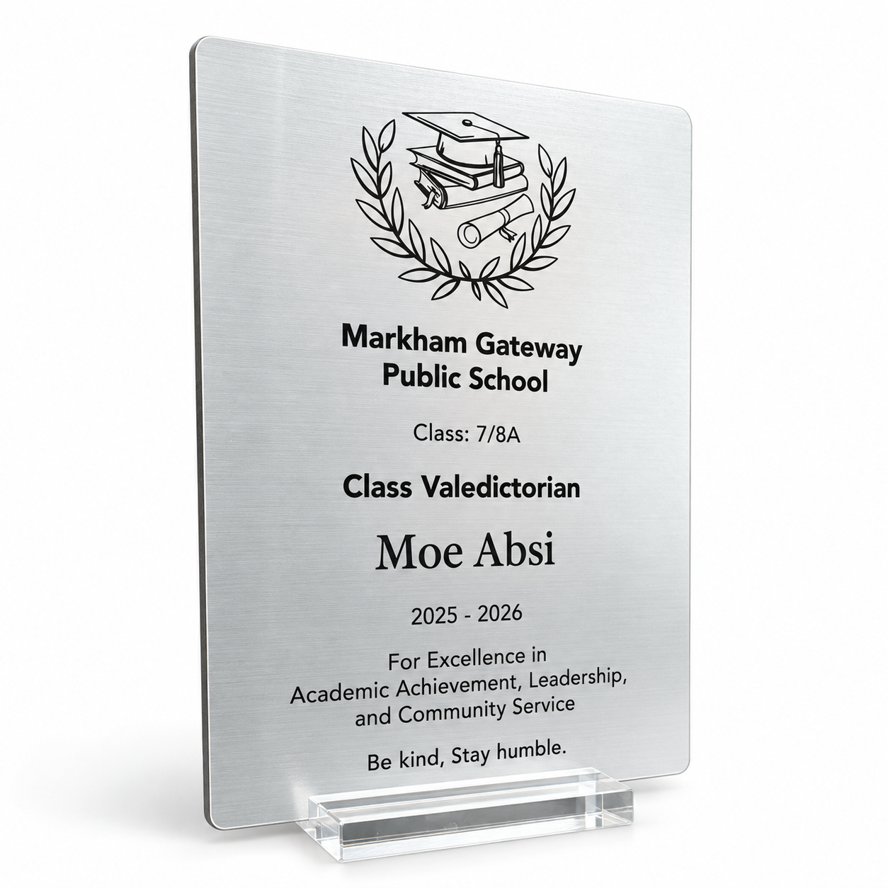 Appreciation Plaque – Personalized Laser-Engraved Acrylic Award - photo 2