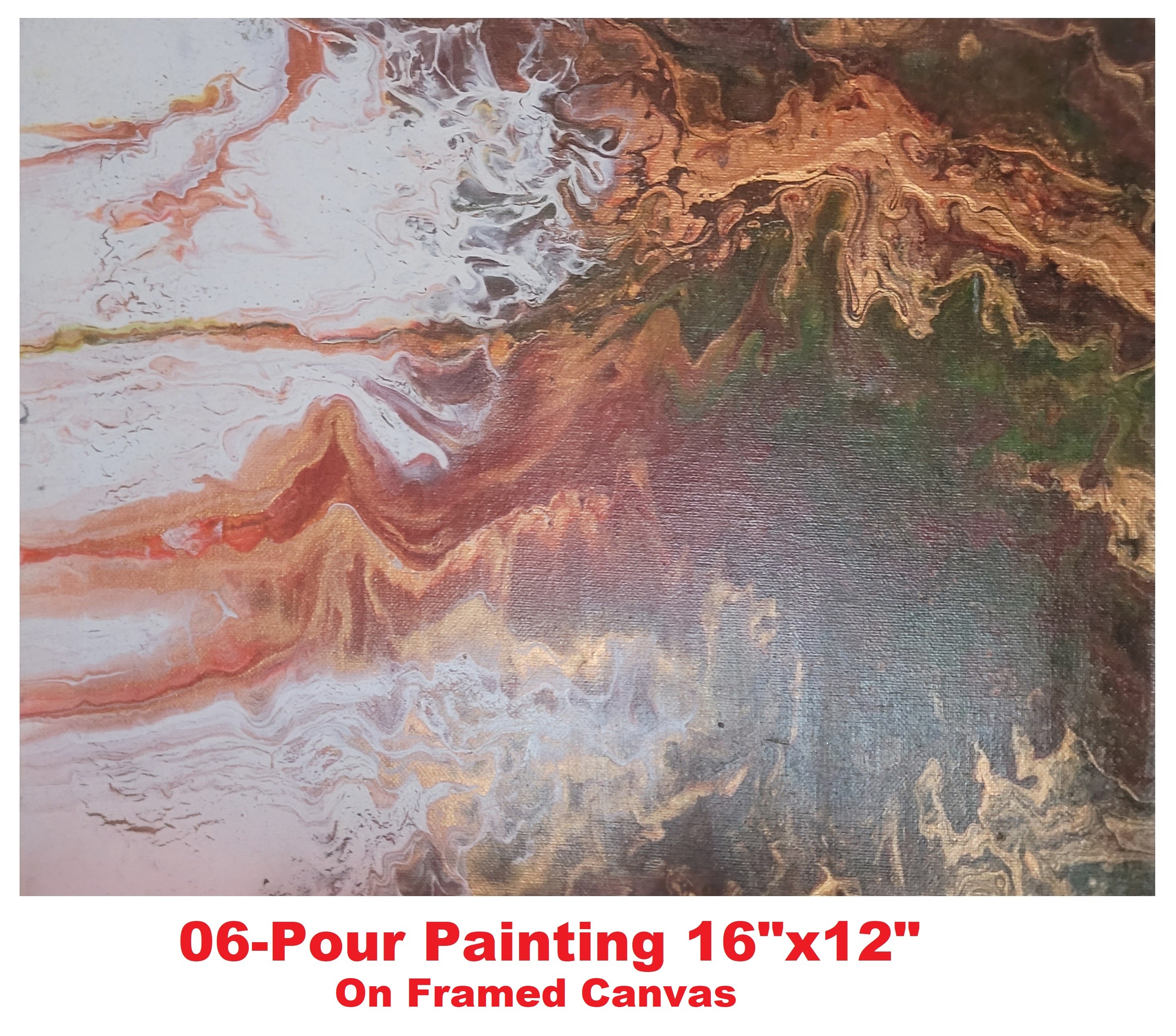 Acrylic Poured Painting - Pick up near Joyce Station