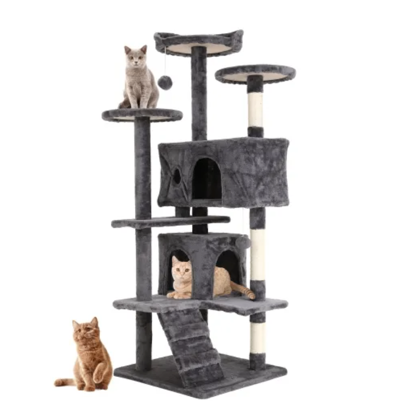 Cat Tree 54.7" 🐱 Brand New –Multi-Level Tower, Scratching Posts - photo 2