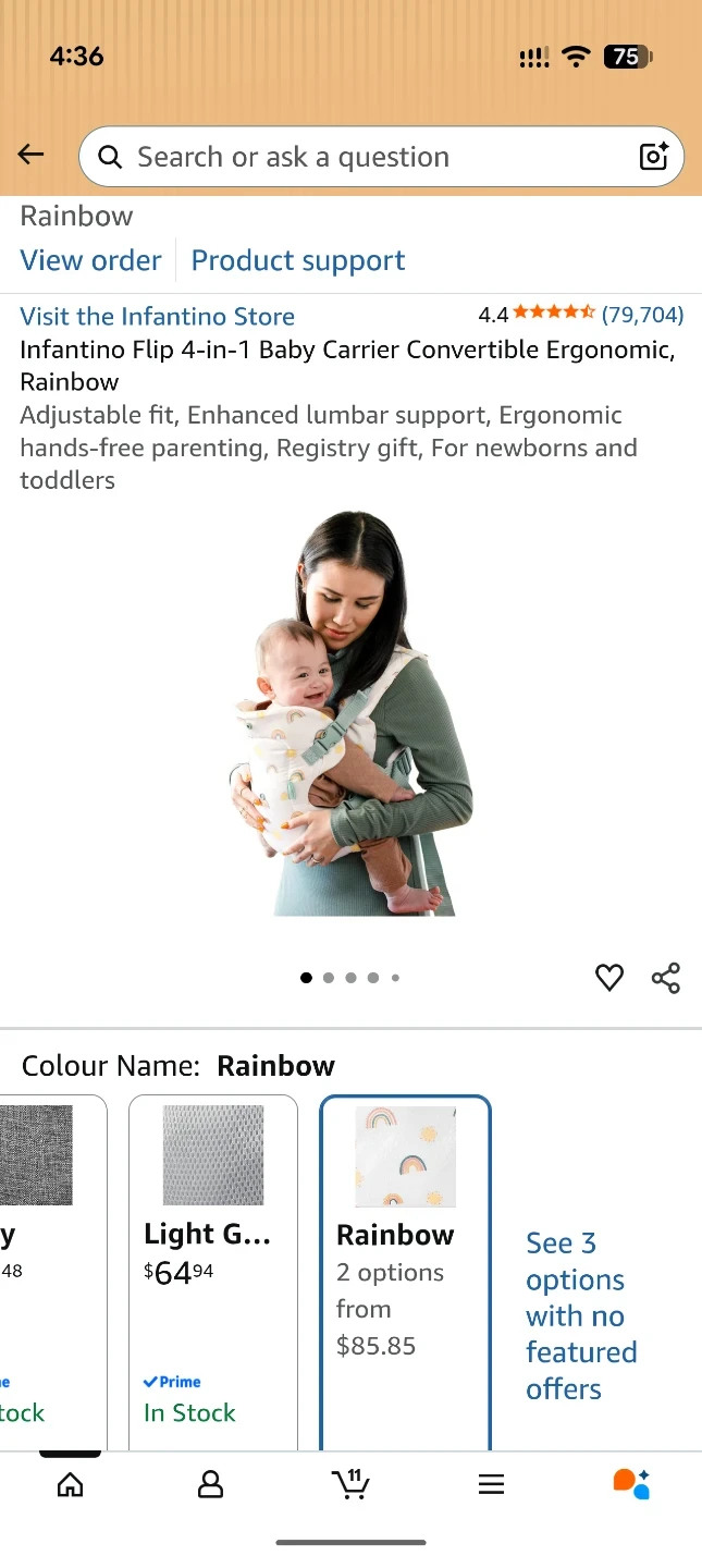 Infantino Flip 4-in-1 Baby Carrier - Rainbow - photo 4