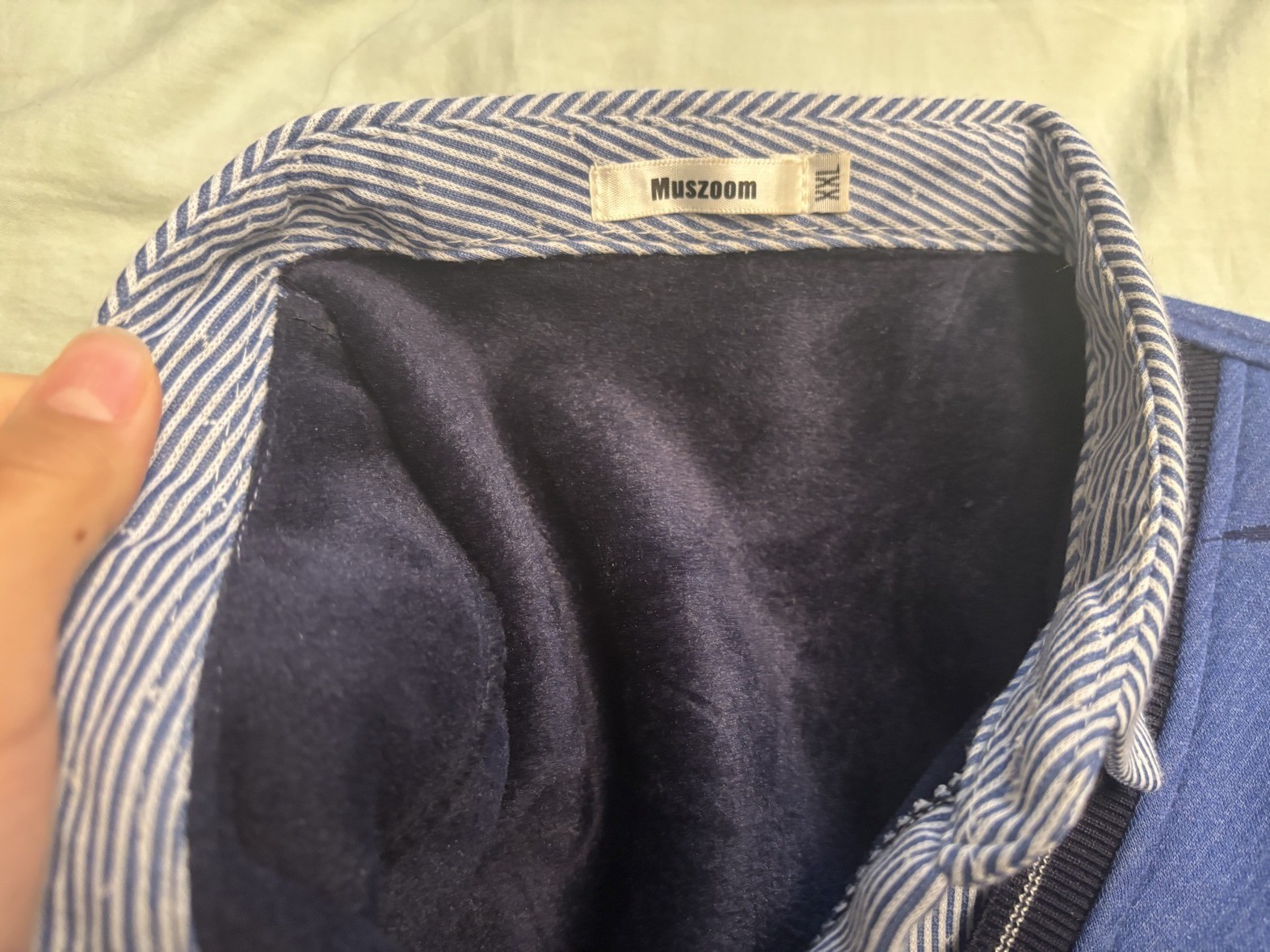 Men's fleece-lined sweaters — XXL, navy & dark red (new) - photo 3