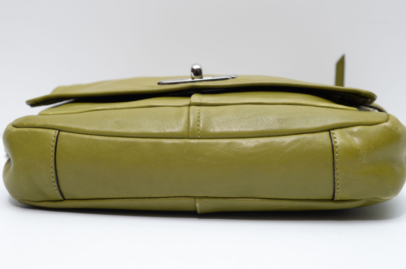 Authentic Vintage Coach Chelsea Olive Leather Shoulder Bag - photo 3