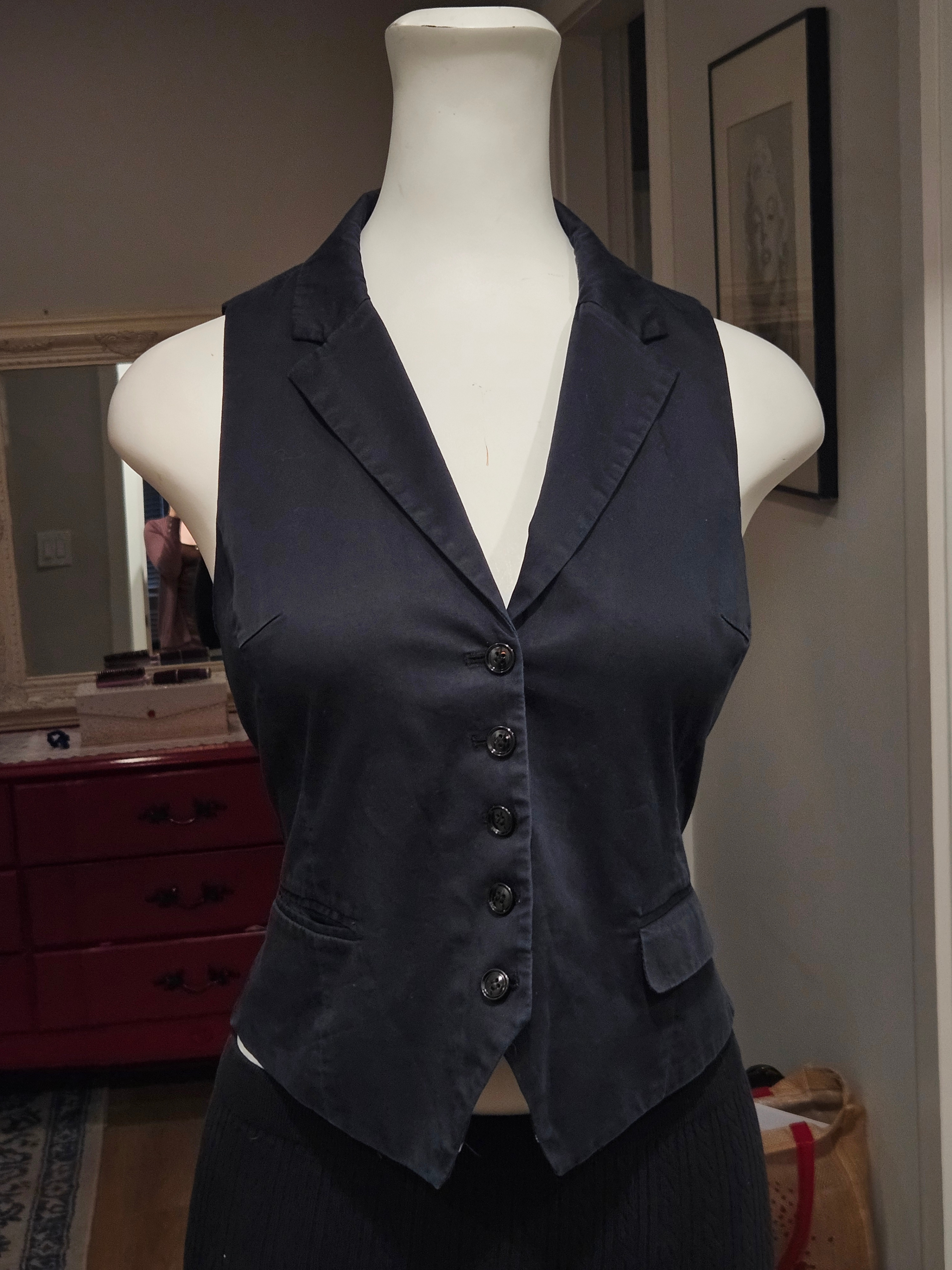 satin button up vest - photo 4