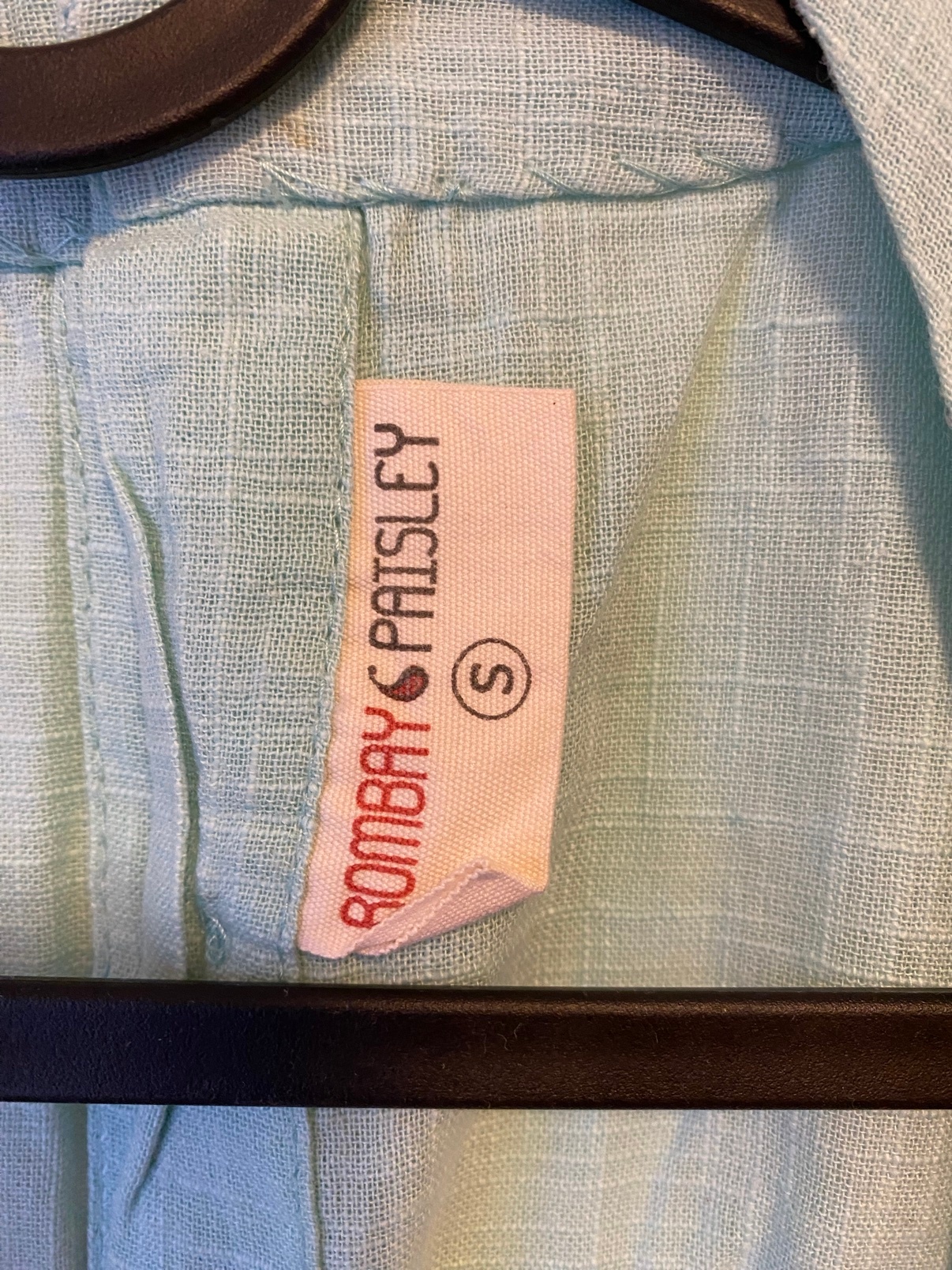 Bombay Paisley Mint Green Embroidered Top, Size S - photo 3
