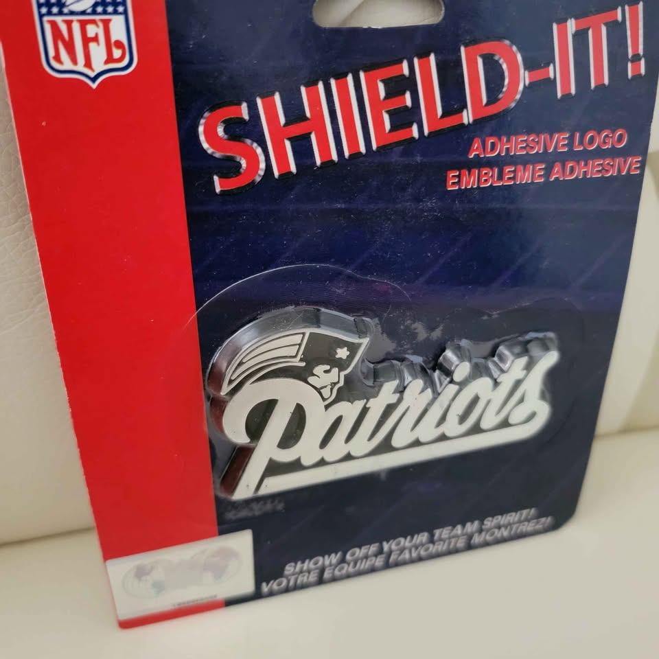 New England Patriots NFL SHIELD-IT! Chrome plastic Emblem - NEW