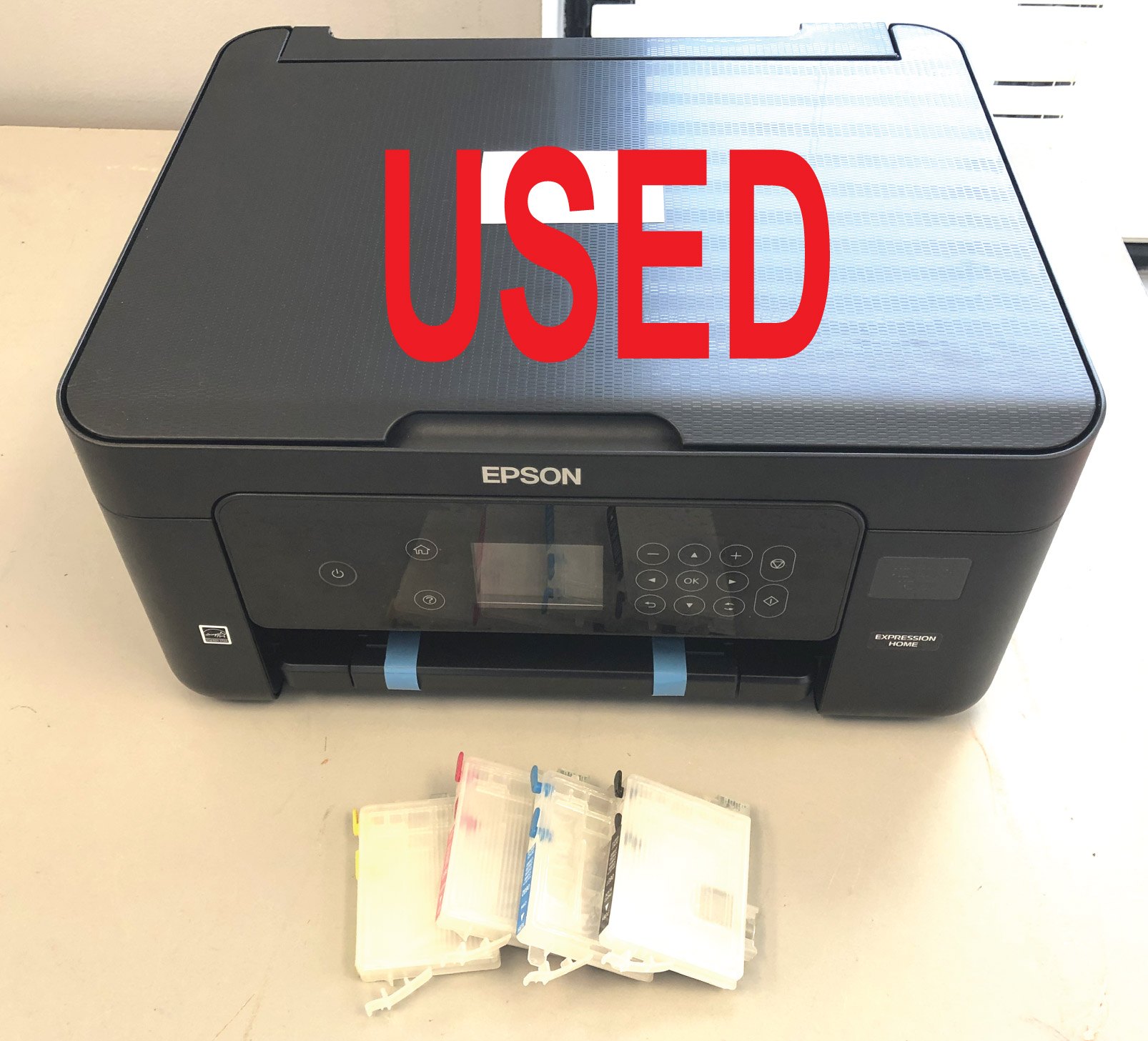 Used Sublimation Printer with Ink and Cartridges