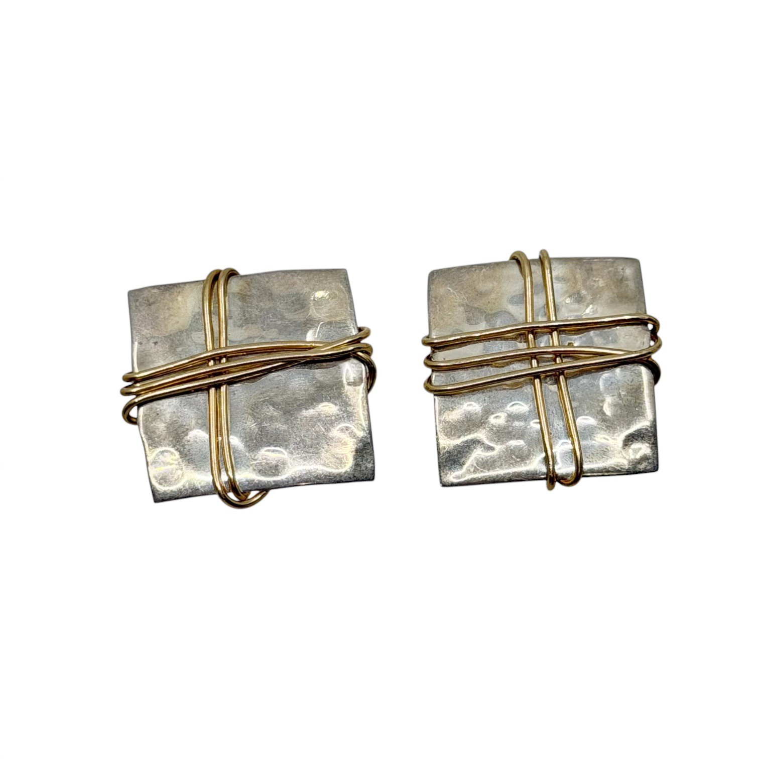 Hand Made sterling silver Gold filled earrings - GM1080 - photo 2