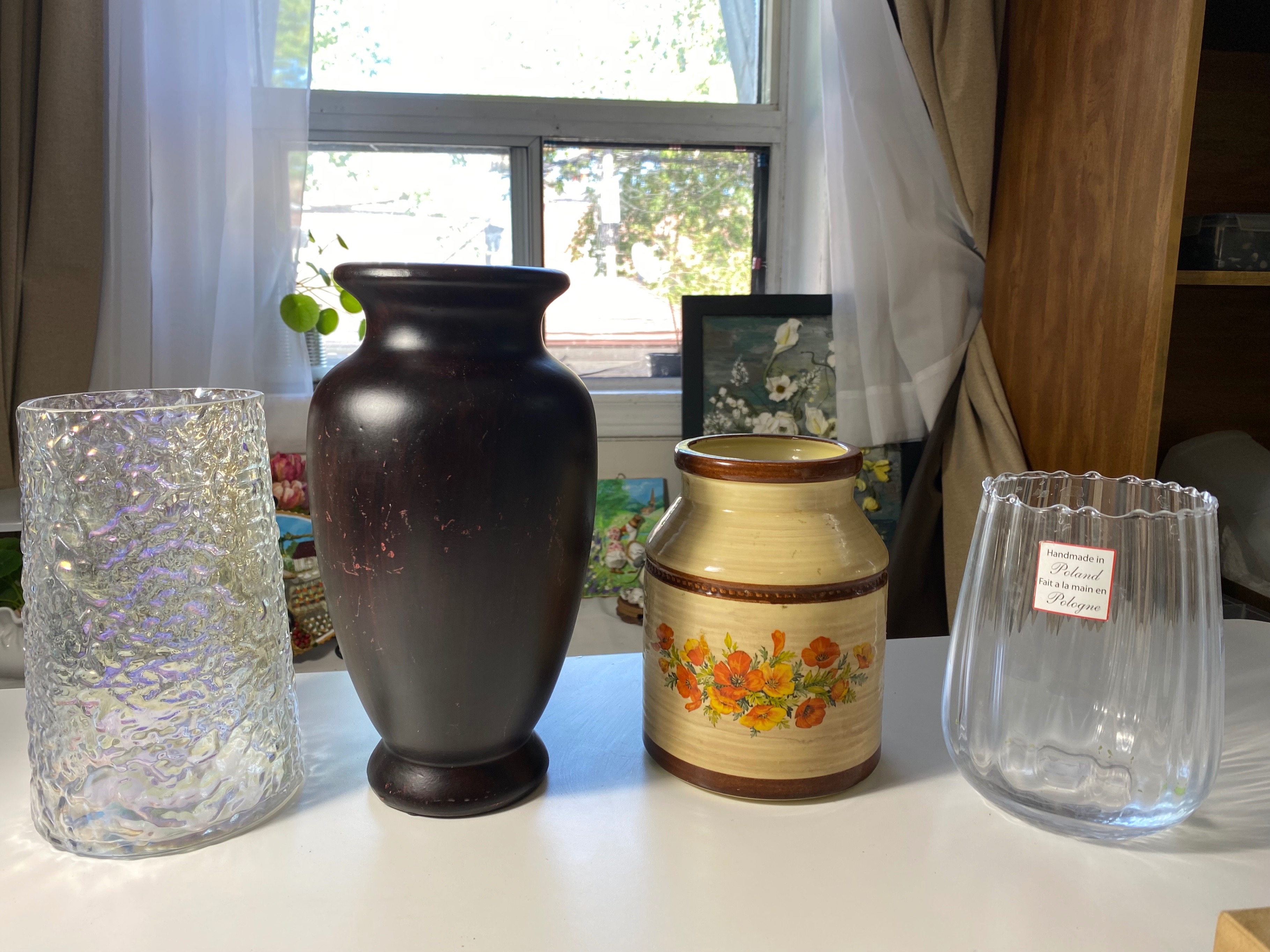 Assorted Flower Vases (4) + Free flowers - photo 3