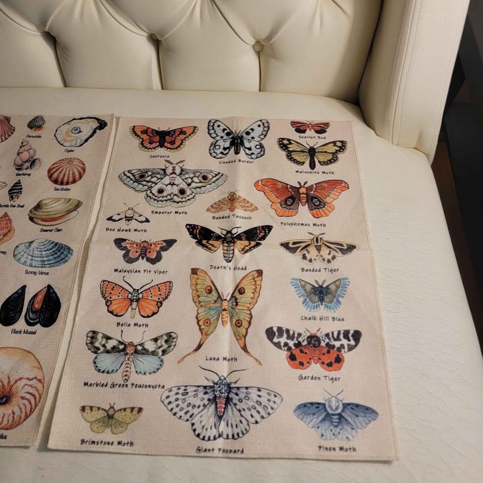 Set of 3 Vintage Natural History Tea Towels - Mushrooms, - photo 2
