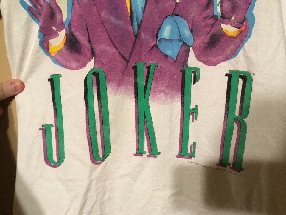 1989 BATMAN JOKER JACK NICHOLSON MEDIUM SHIRT VINTAGE DC COMICS - photo 3
