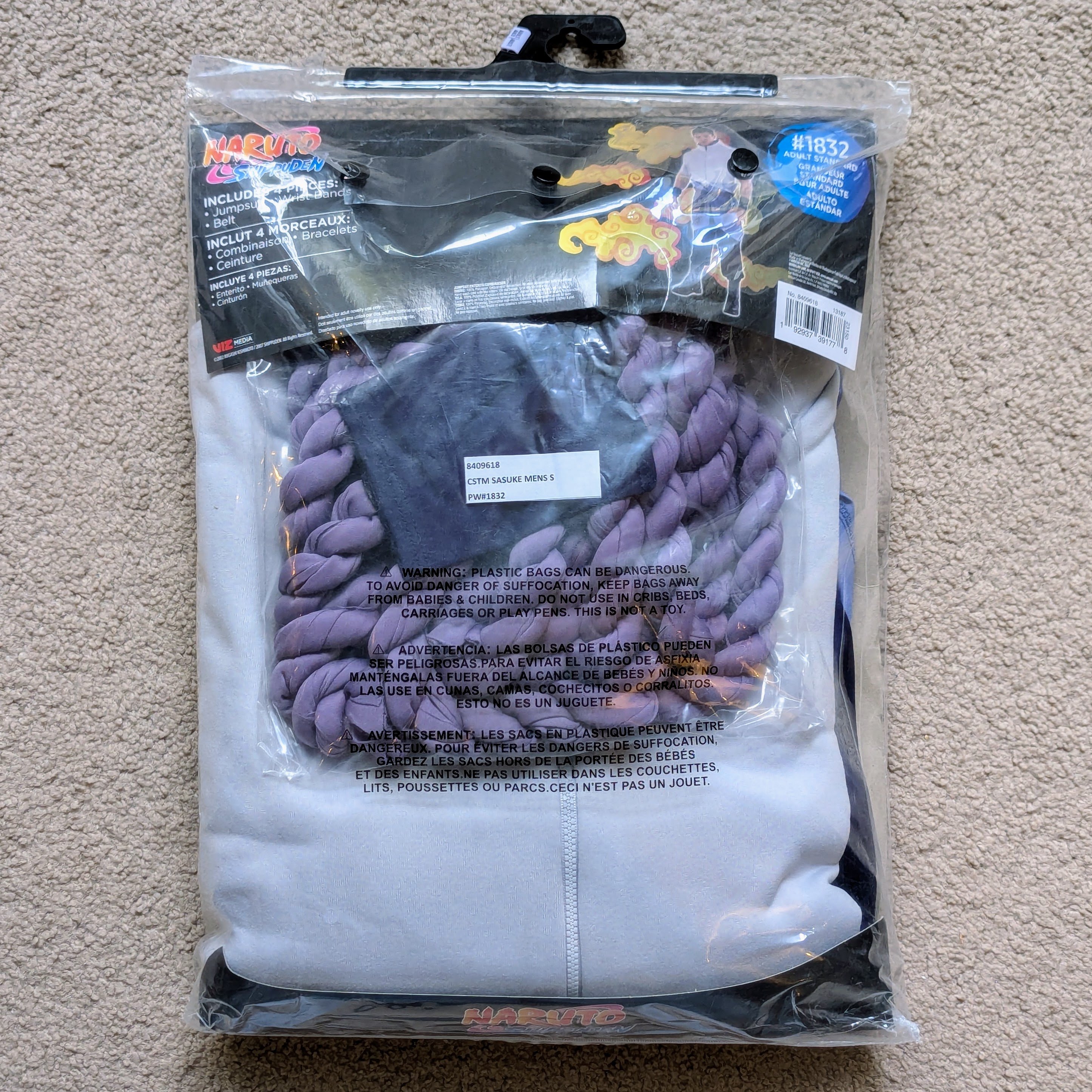 Mens Naruto Shippuden Sasuke Halloween Cosplay Costume - photo 2